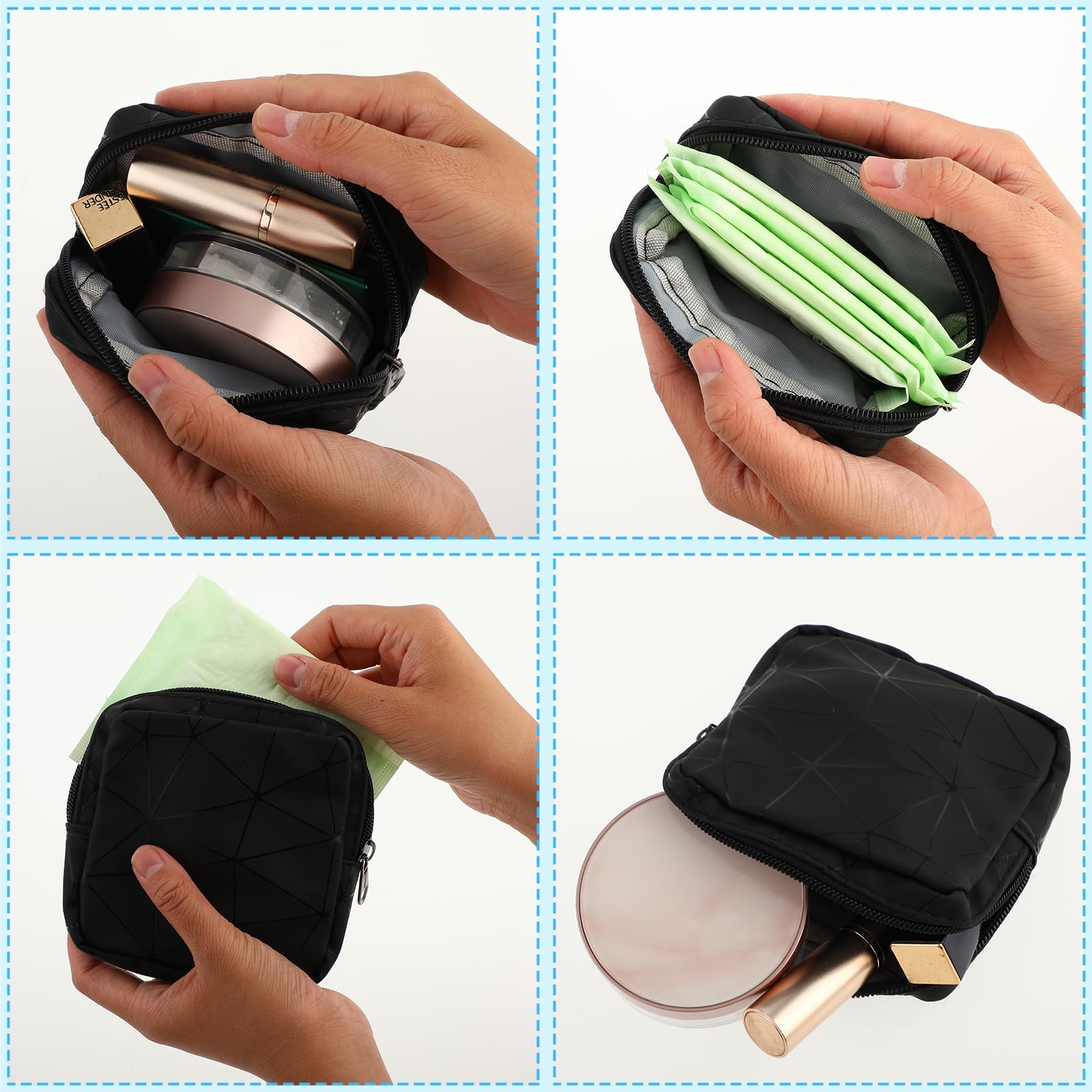 Ouligay Period Bag Sanitary Napkin Storage Bag Tampon Bag Tampon Pad Holder for Purse Menstrual Pad Ouligay