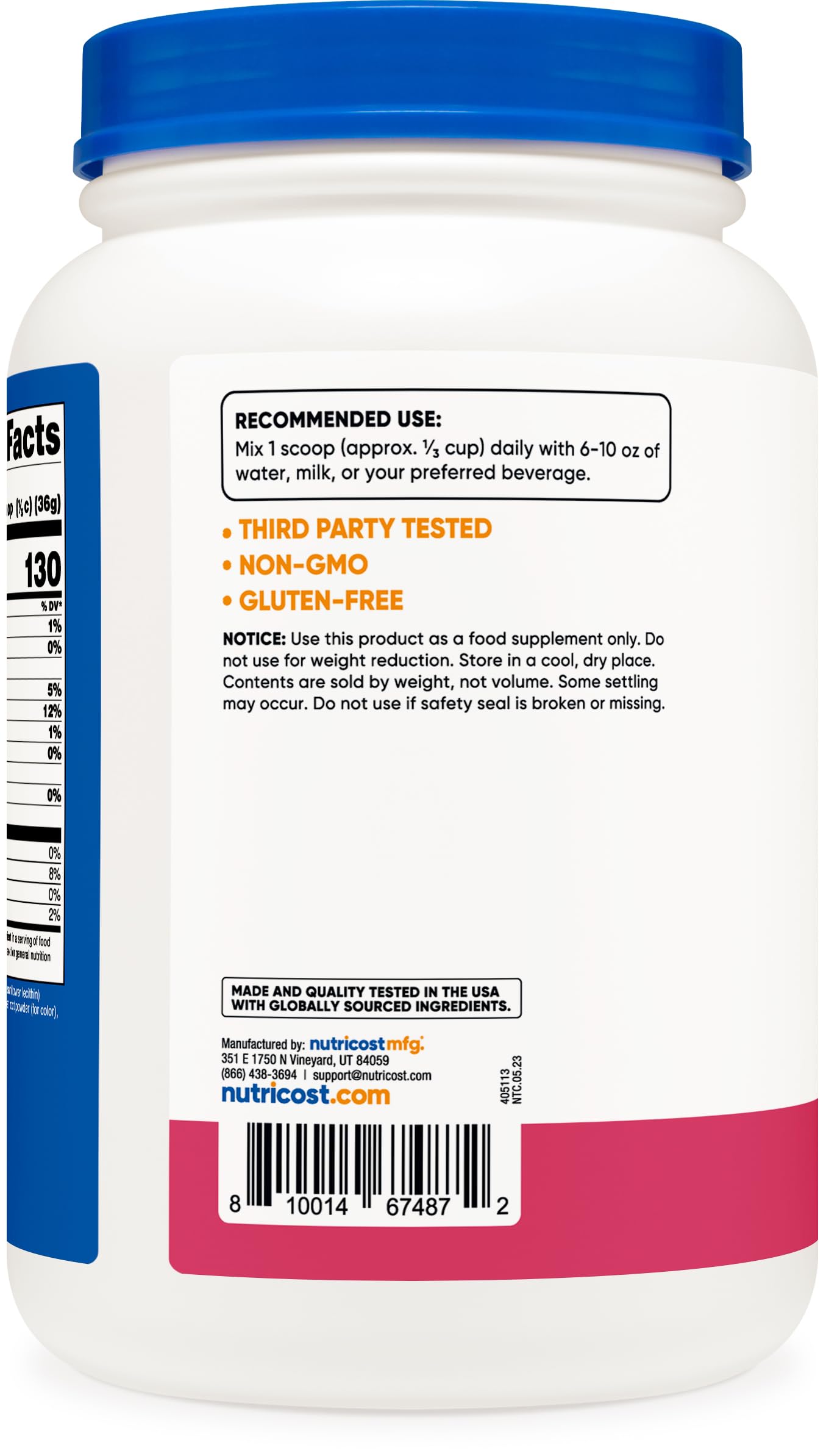 Nutricost Whey Protein Isolate (Strawberry Acai, 2 Pounds) Nutricost