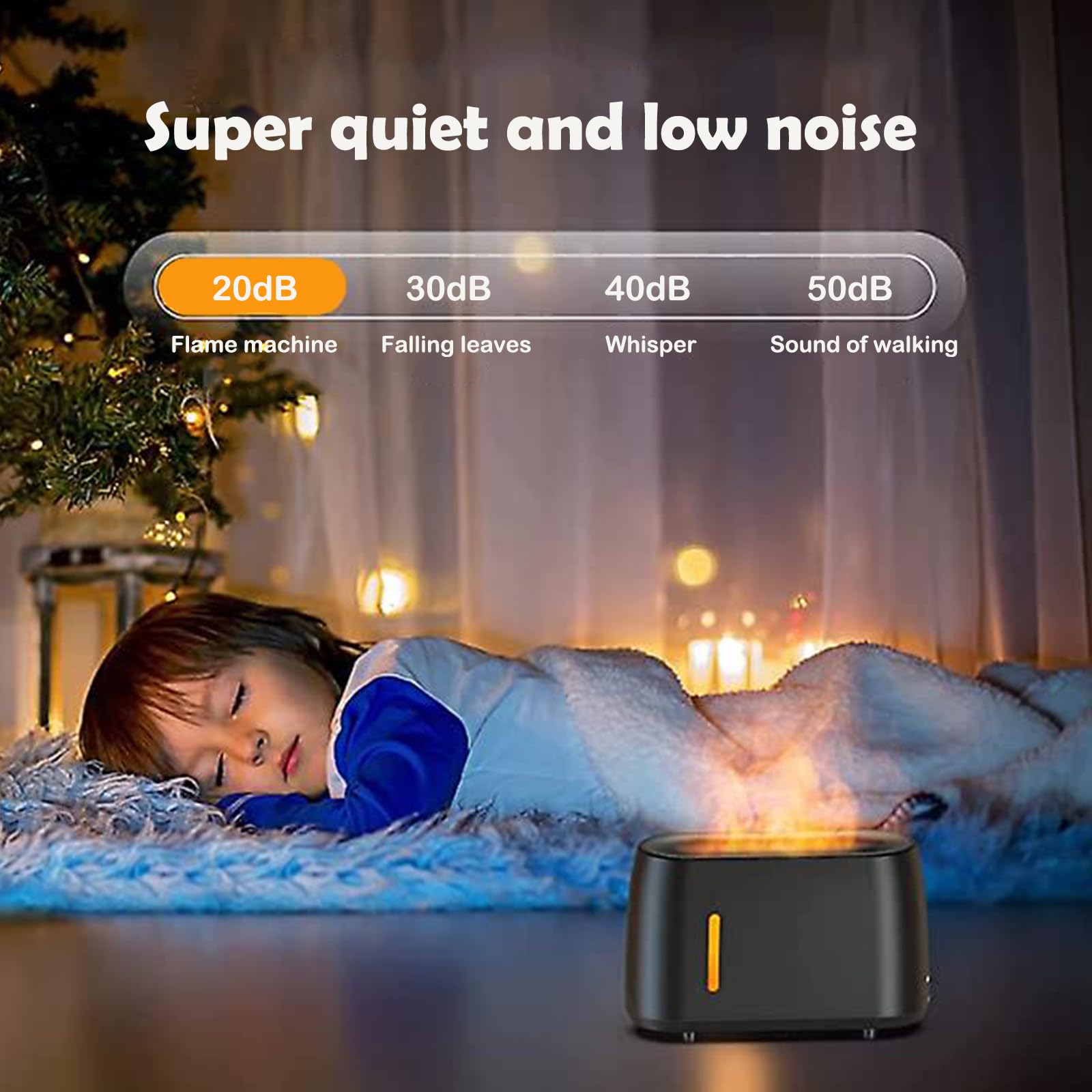 Flame Diffuser Humidifier 240ML for Essential Oils, Smart Timing with 7 Changeable Colors, Dual Mist AOSUMWITHU