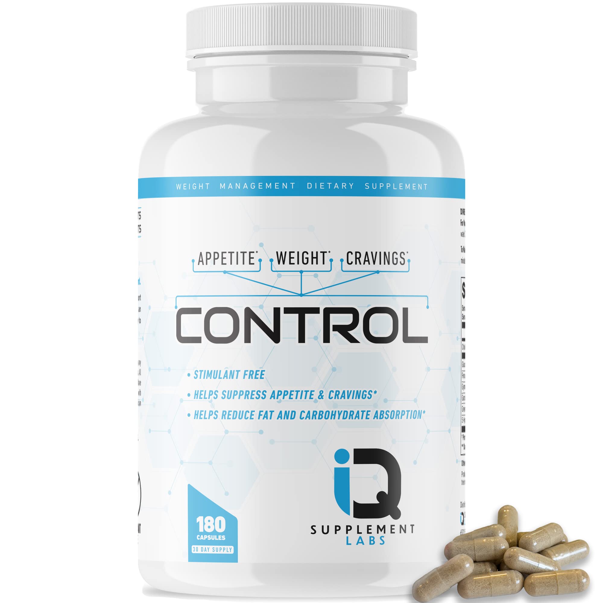 Control-Appetite Suppressant for Weight Loss | Hunger Suppression, Fat & Carb Blocker