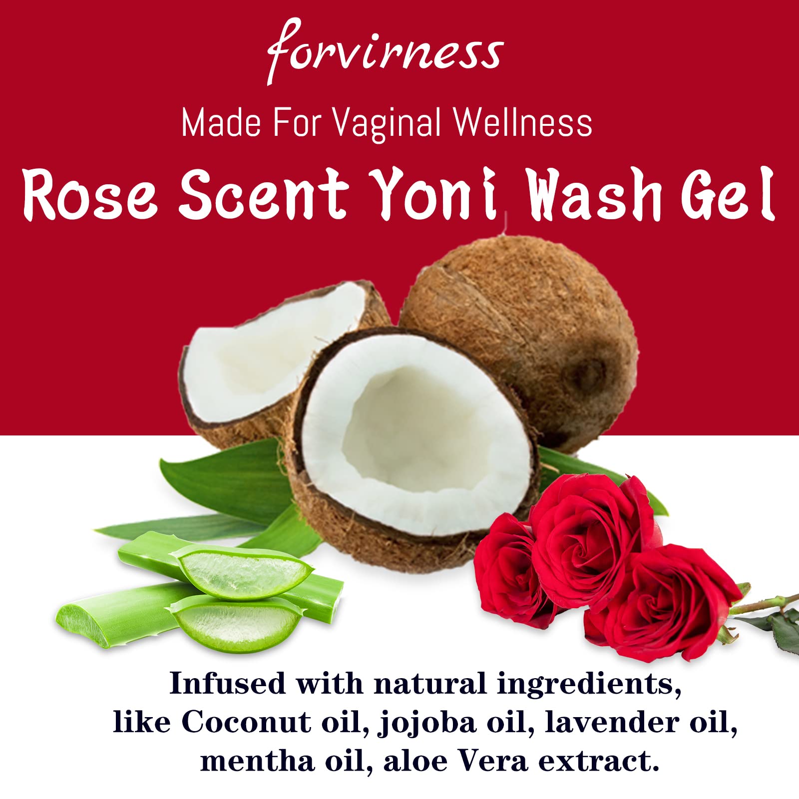 forvirness Feminine Wash with Cleaning Factor, Vaginal Wash - Clean, Remove Odor, pH Balance forvirness