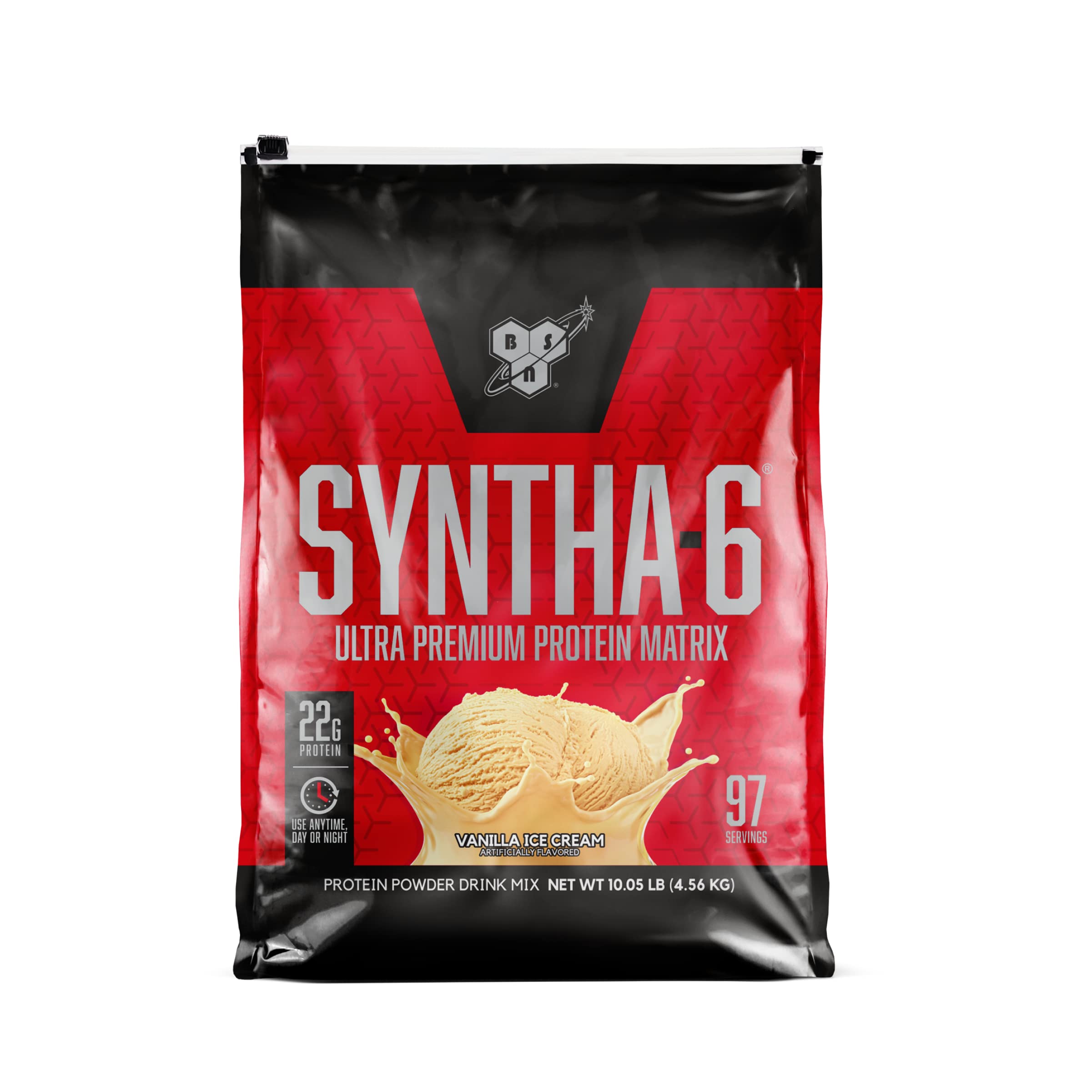BSN SYNTHA-6 Whey Protein Powder, Vanilla Protein Powder with Micellar Casein BSN