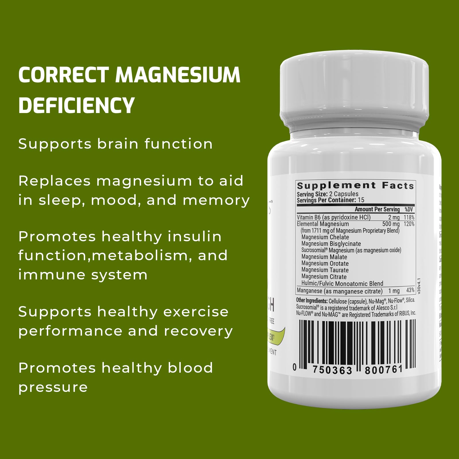 Magnesium Breakthrough Supplement 4.0 - Has 7 Forms of Magnesium: Glycinate, Malate BiOptimizers