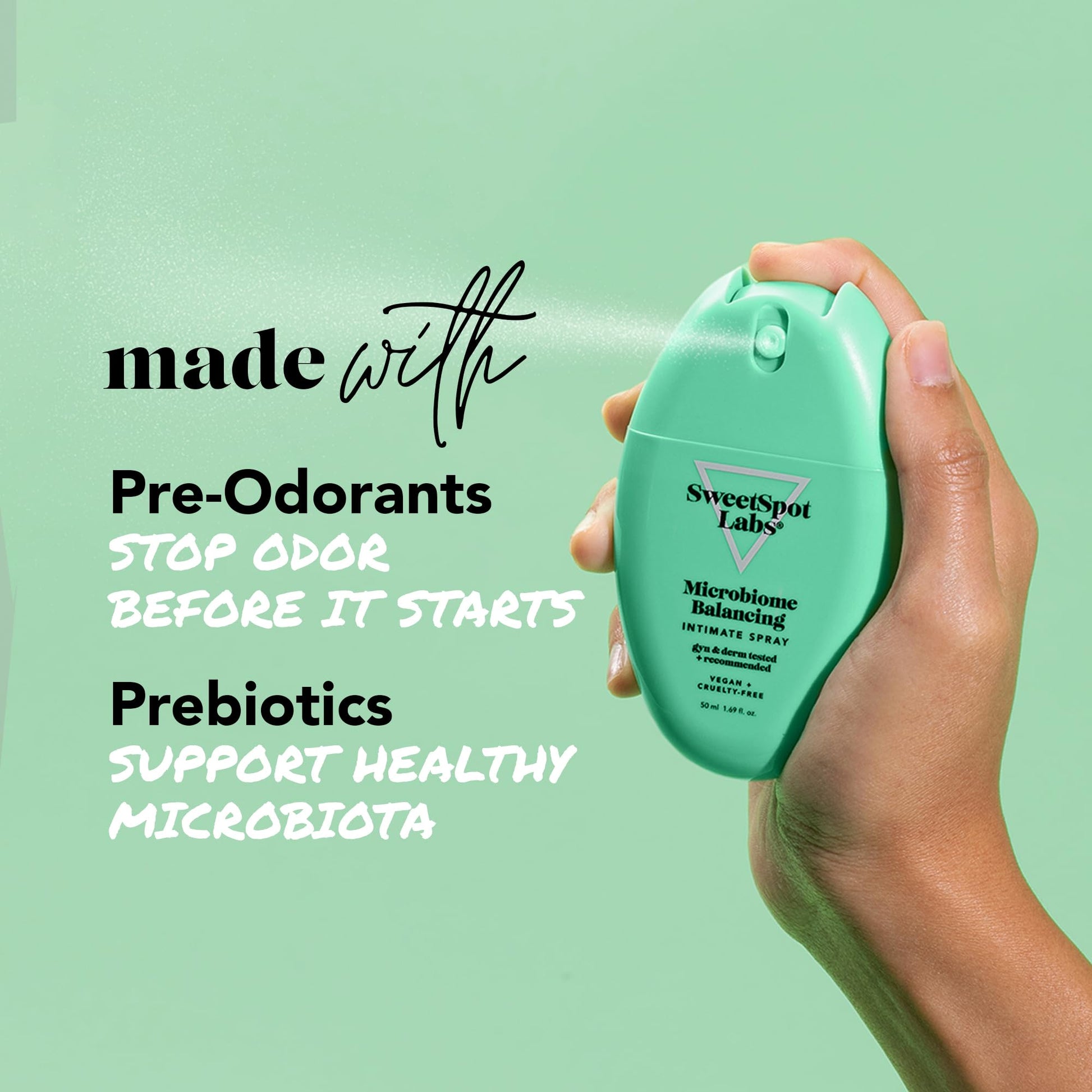 SweetSpot Labs Microbiome Balancing Feminine Spray, Deodorant Spray for External Vaginal Odor & pH SweetSpot Labs