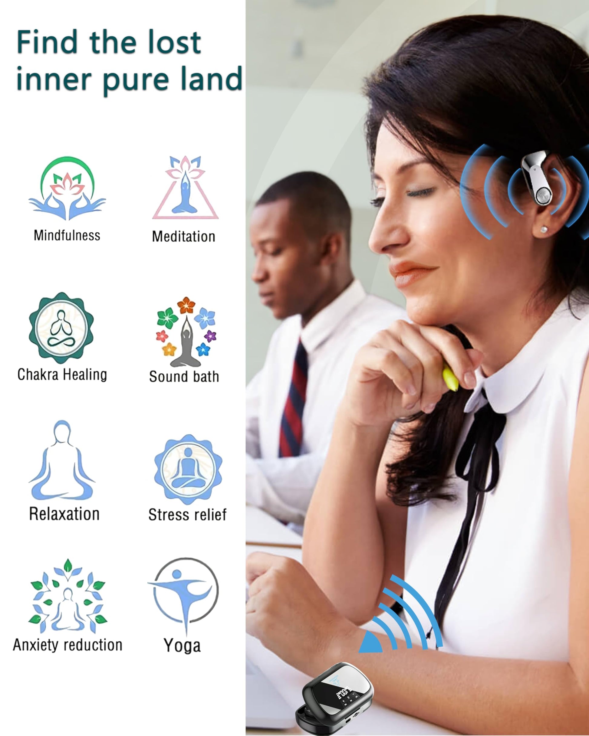 Sound Frequency Machine, Vedawind Meditation Accessory, Mindfulness, Tone Therapy System Vedawind