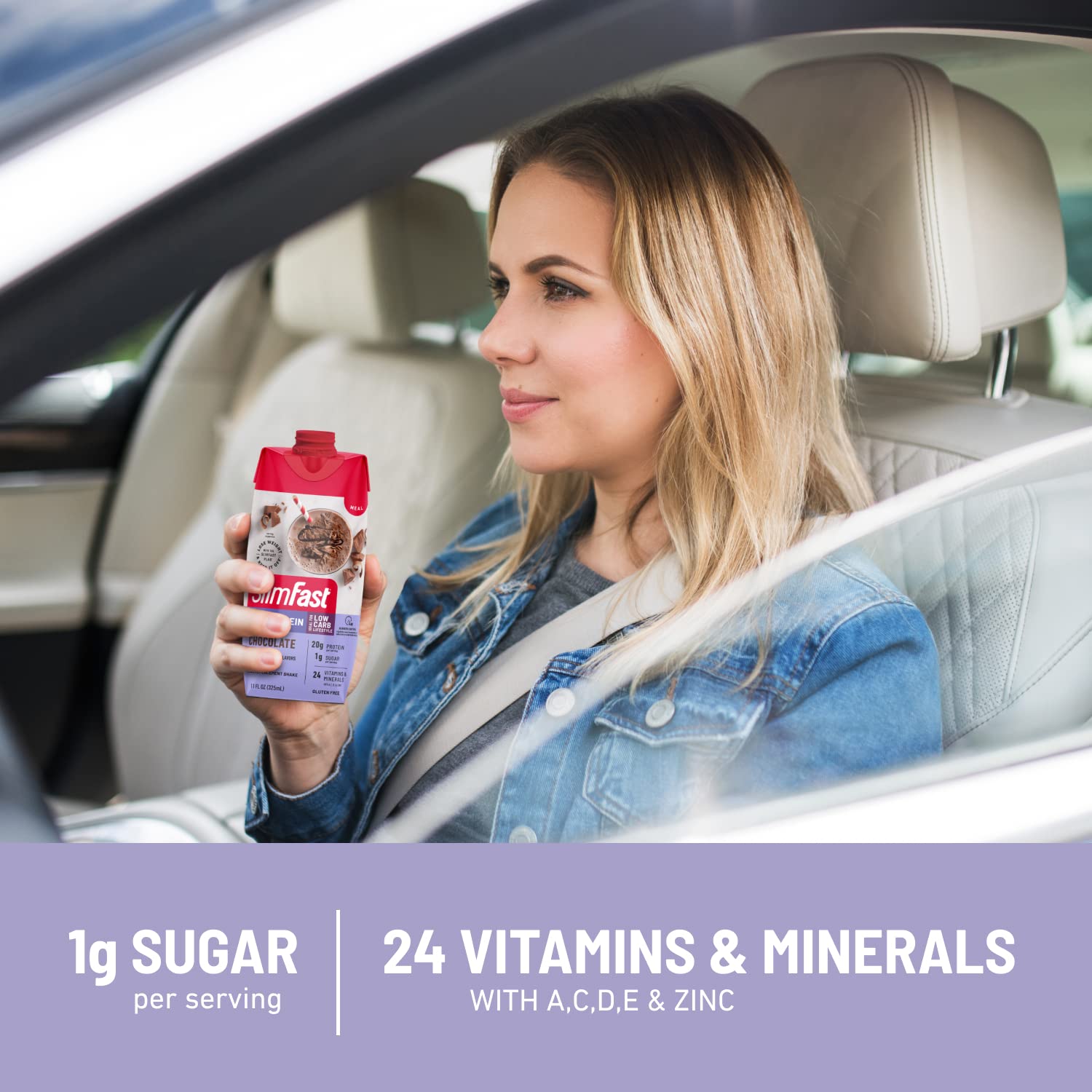 SlimFast Protein Shake, Chocolate- 20g Protein, Meal Replacement Shake Ready to Drink SlimFast