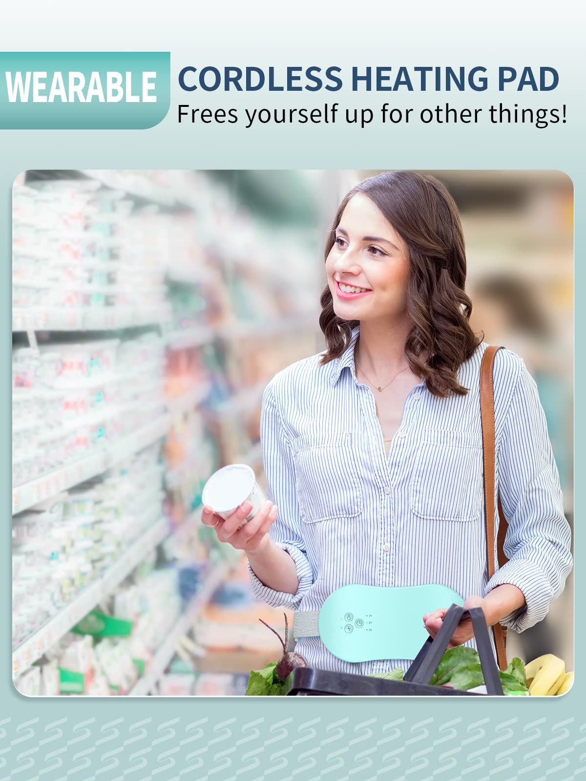 Slimpal Period Heating Pad for Cramps, FSA HSA Eligible Approved, Portable Heat Pad Slimpal