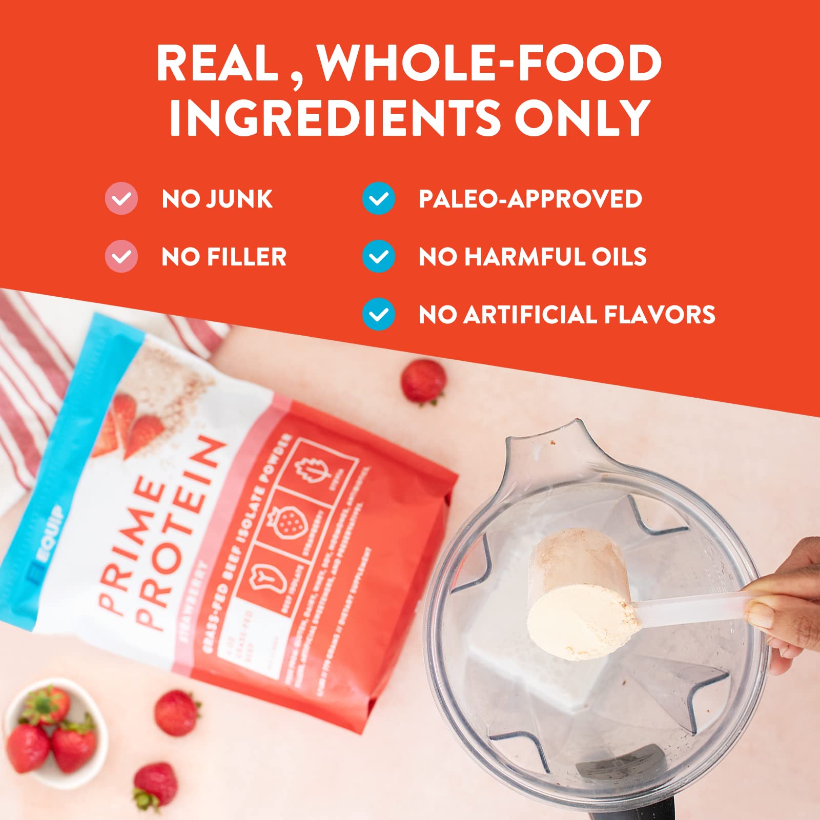 Equip Foods Prime Protein - Grass-Fed Beef Protein Powder Isolate -Paleo and Keto Equip