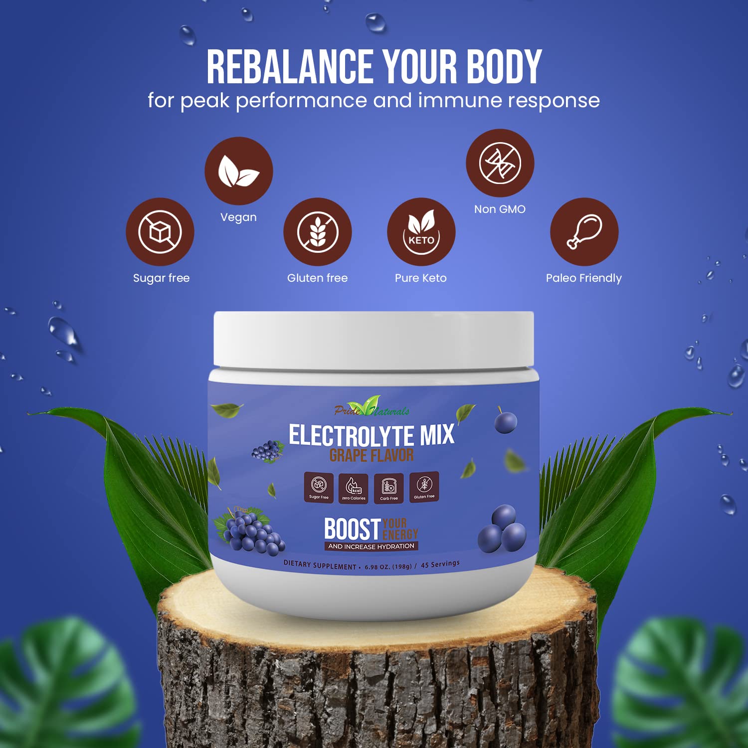 Electrolyte Powder - Refreshing Workout Recovery Electrolytes, Sugar Free, Gluten Free Pride Naturals, Inc