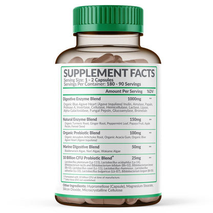 Wholesome Wellness Digestive Enzymes 1000MG Plus Prebiotics & Probioti