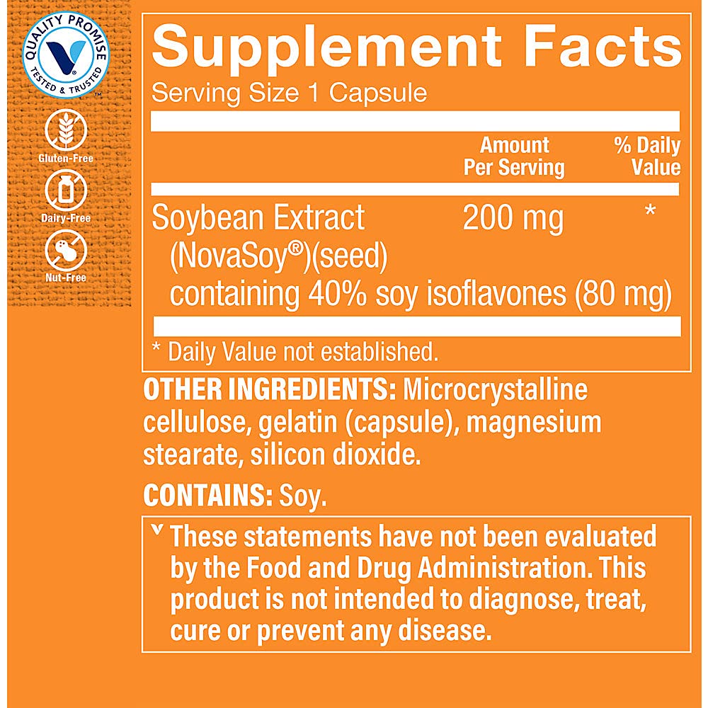 The Vitamin Shoppe Mega Strength Soy Isoflavones 200MG, Menopause Support, Supports Bone The Vitamin Shoppe