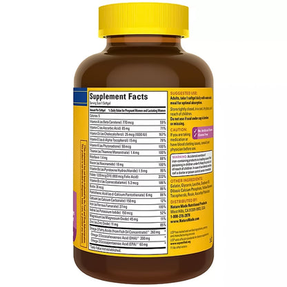 Nature Made Prenatal with Folic Acid + DHA, 200mg Prenatal Vitamin and Mineral Supplement for Daily