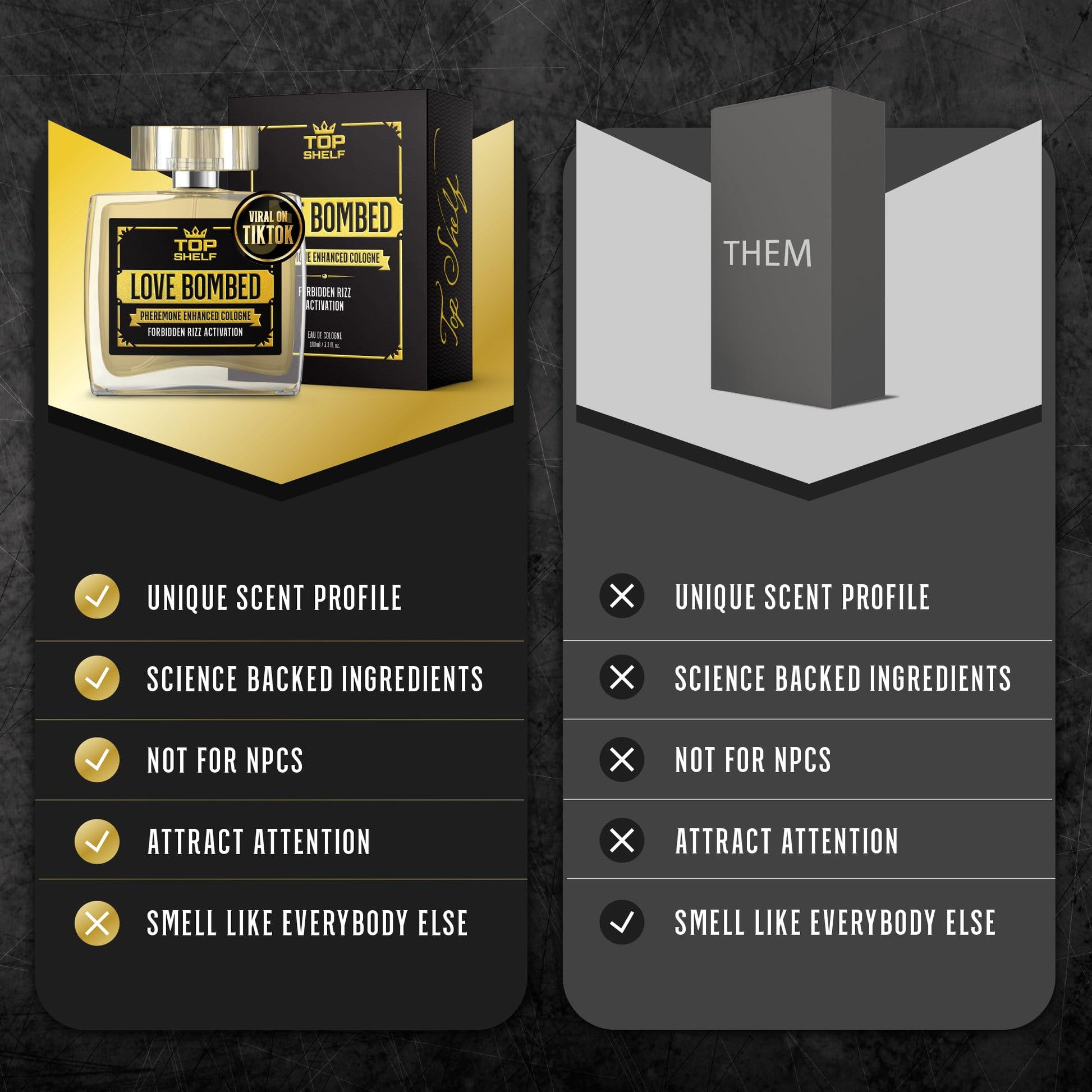 Join Top Shelf Grind Love Bombed - Pheromone Cologne for Men | Bold Attraction Join Top Shelf Grind