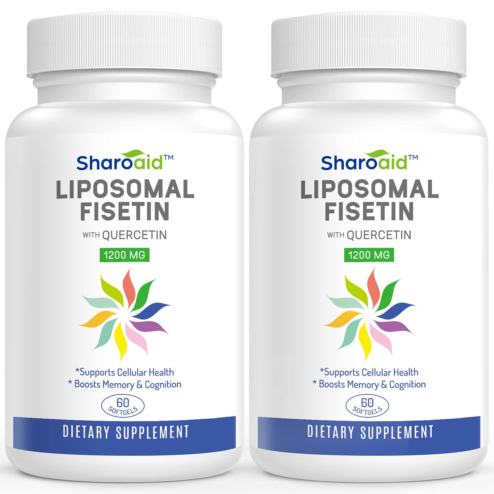 Sharoaid Liposomal Fisetin with Quercetin Supplements 1200 mg per Serving