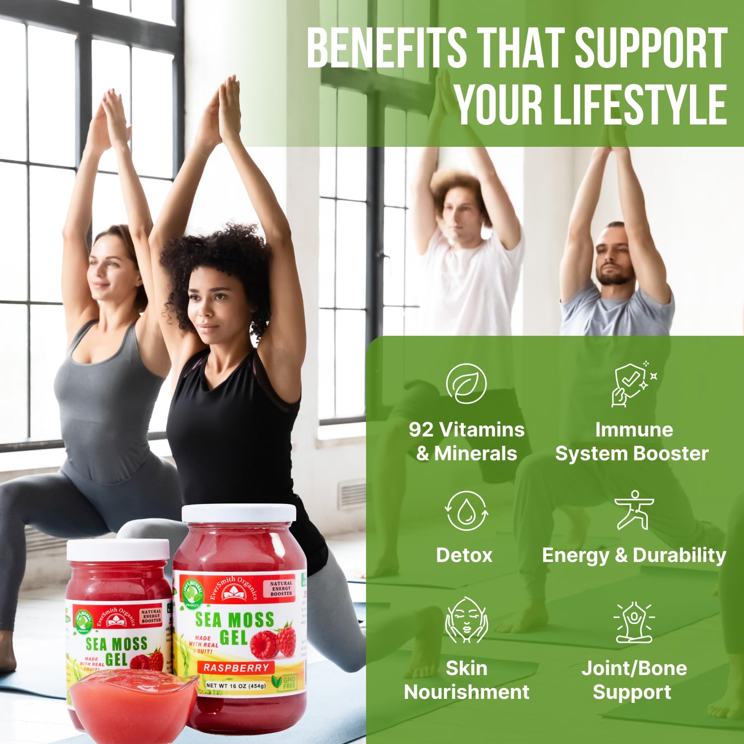 EverSmith Organics - Wildcrafted Irish Sea Moss Gel | Made in USA | Rich in Vitamins EverSmith Organics