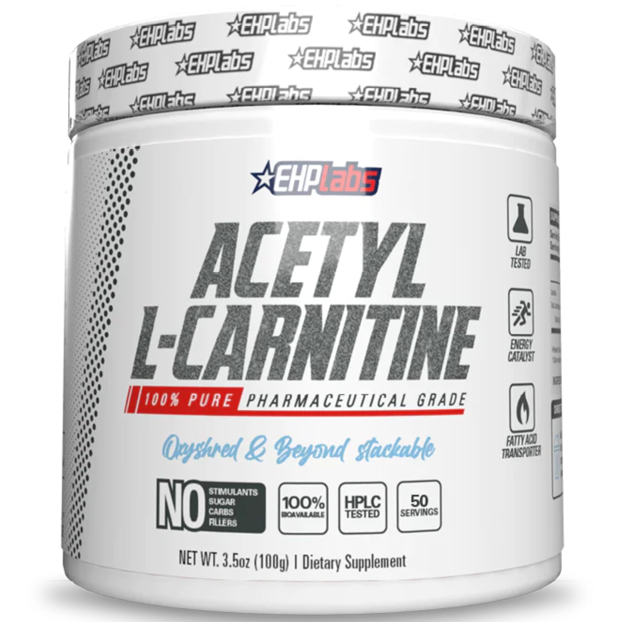 EHP Labs Acetyl L Carnitine Powder, Supports Natural Energy Production, Supports Metabolism