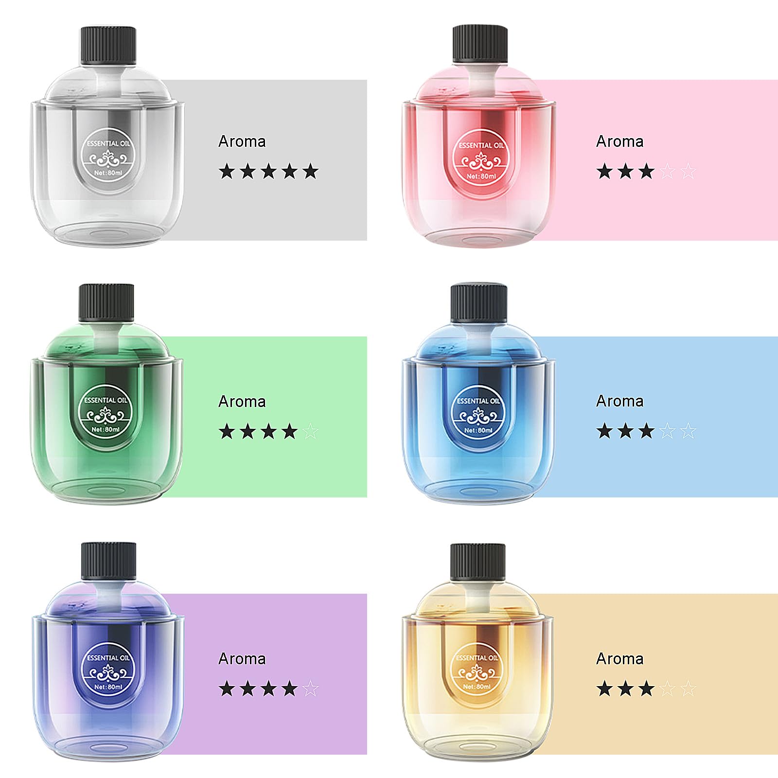 80ml Jasmine Diffuser Liquid Refill, Long Lasting 2.7 oz Oil Refill for Diffuser