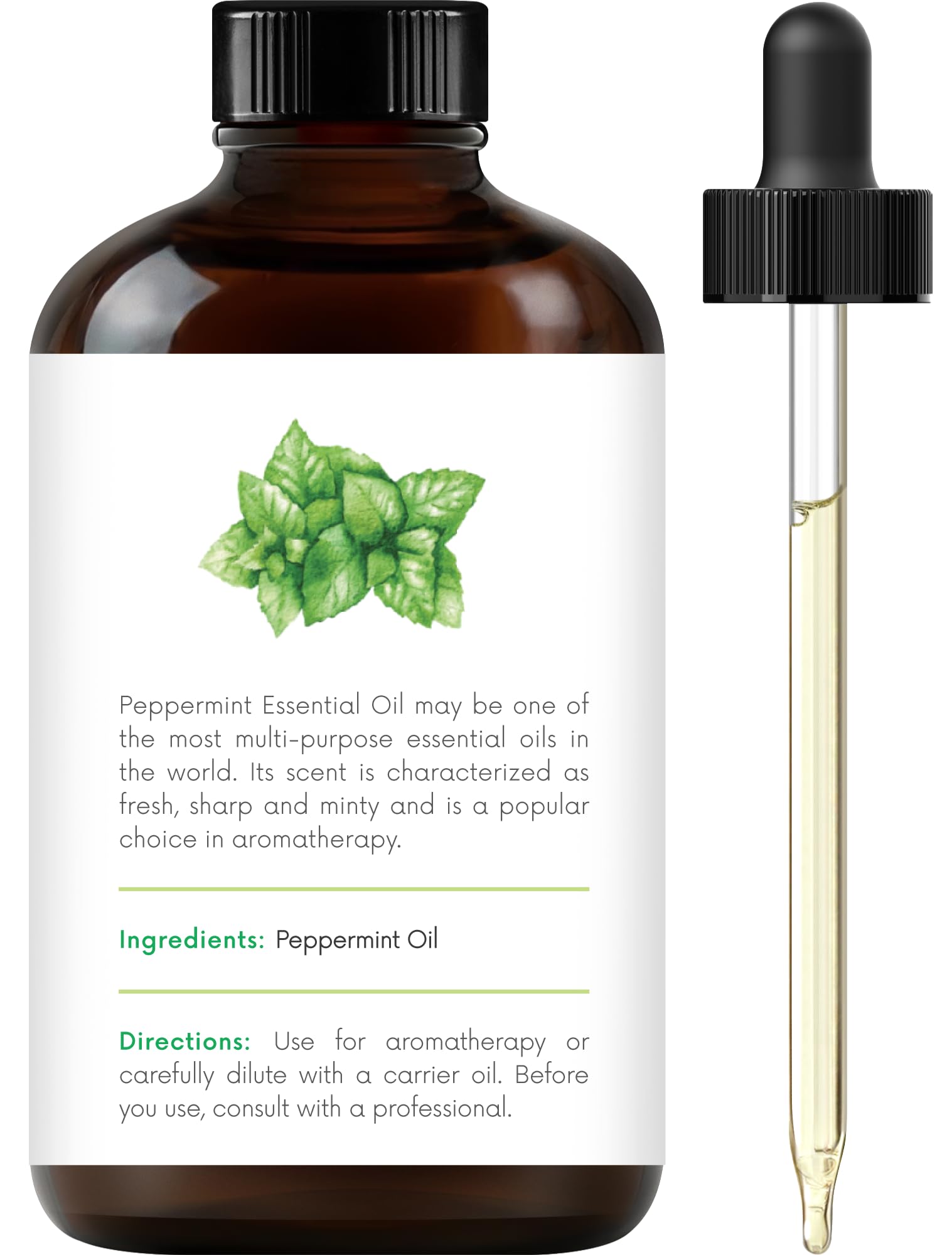 Handcraft Blends Peppermint Essential Oil - Huge 4 Fl Oz - 100% Pure and Natural - Premium Grade Handcraft Blends