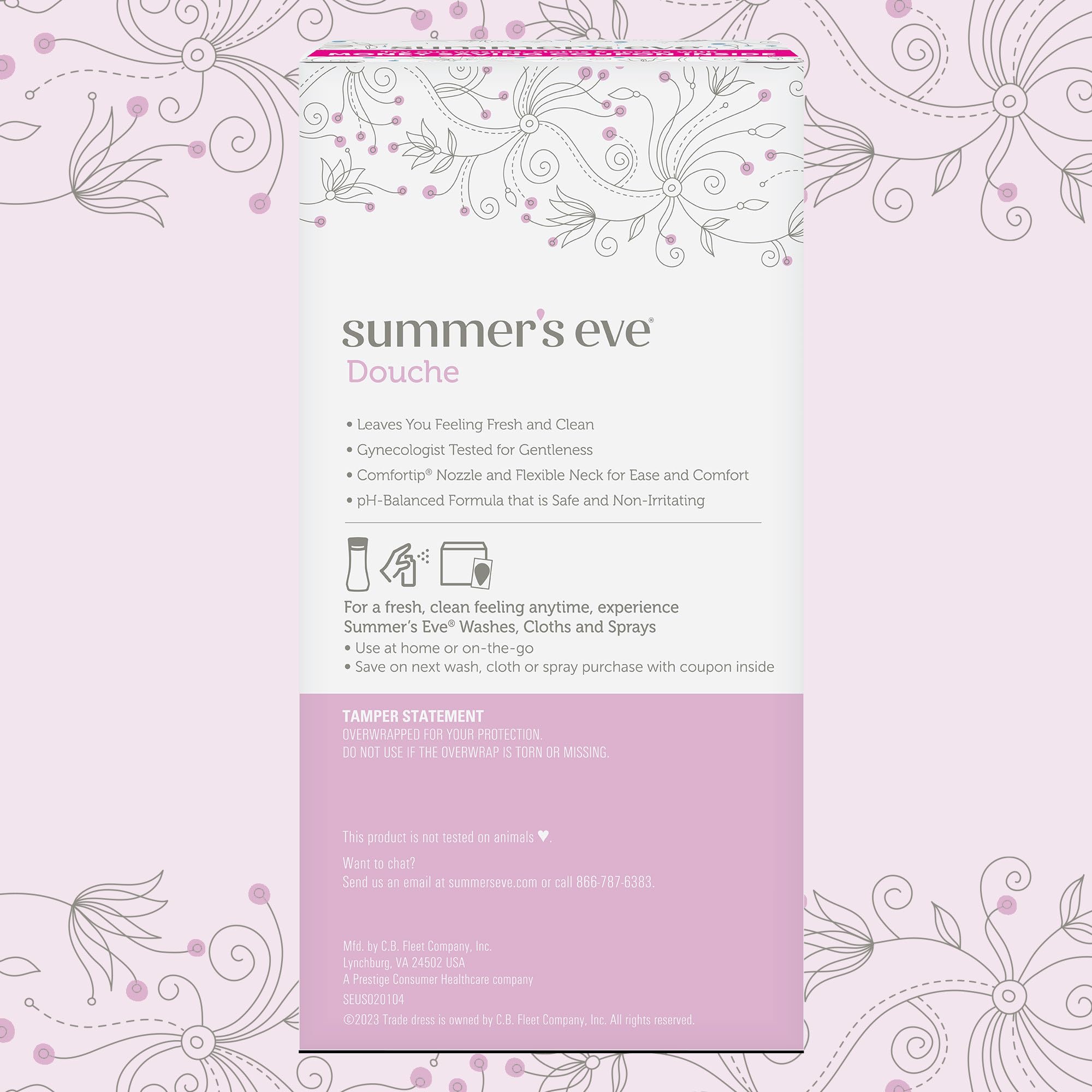 Summer's Eve Douche, Vaginal Douche for Women, Island Splash, 4 Units, 4.5 Oz Each, 1 Pack Summer's Eve