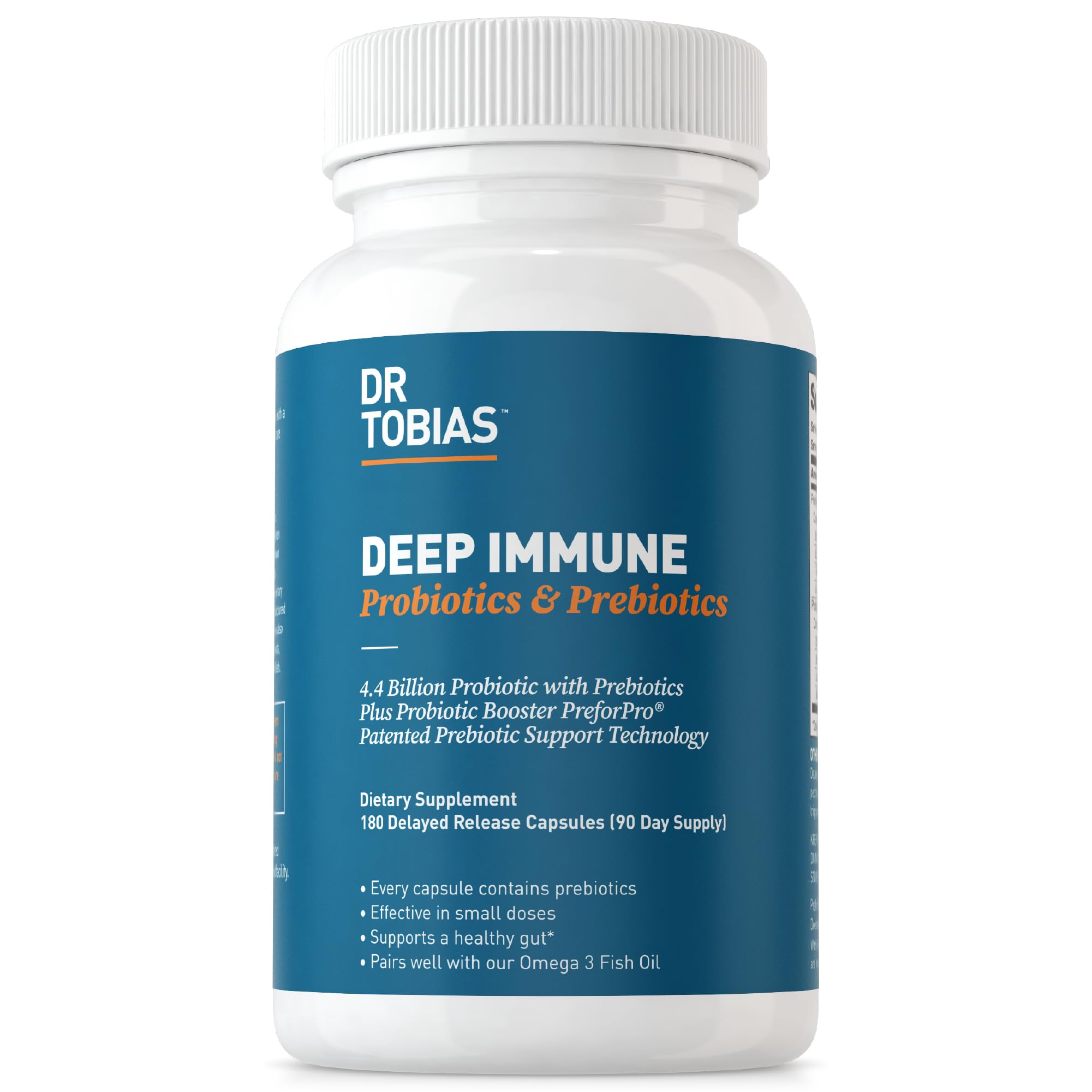 Dr. Tobias Deep Immune Probiotics & Prebiotics, 4.4 Billion CFU Probiotics for Women 