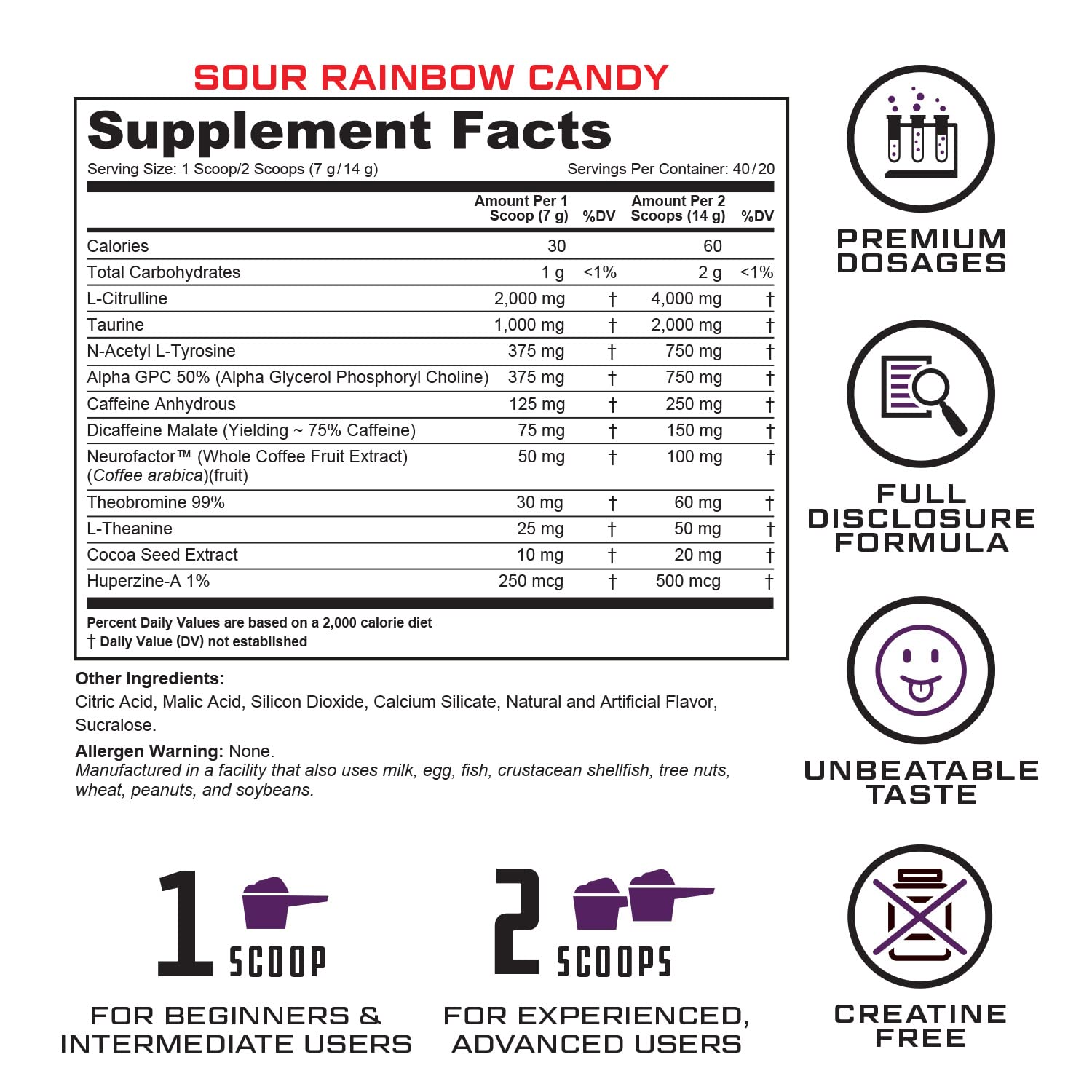 Prevail Pre Workout Powder with Nootropics: Pre-Workout Drink for Men and Women Cutler Nutrition