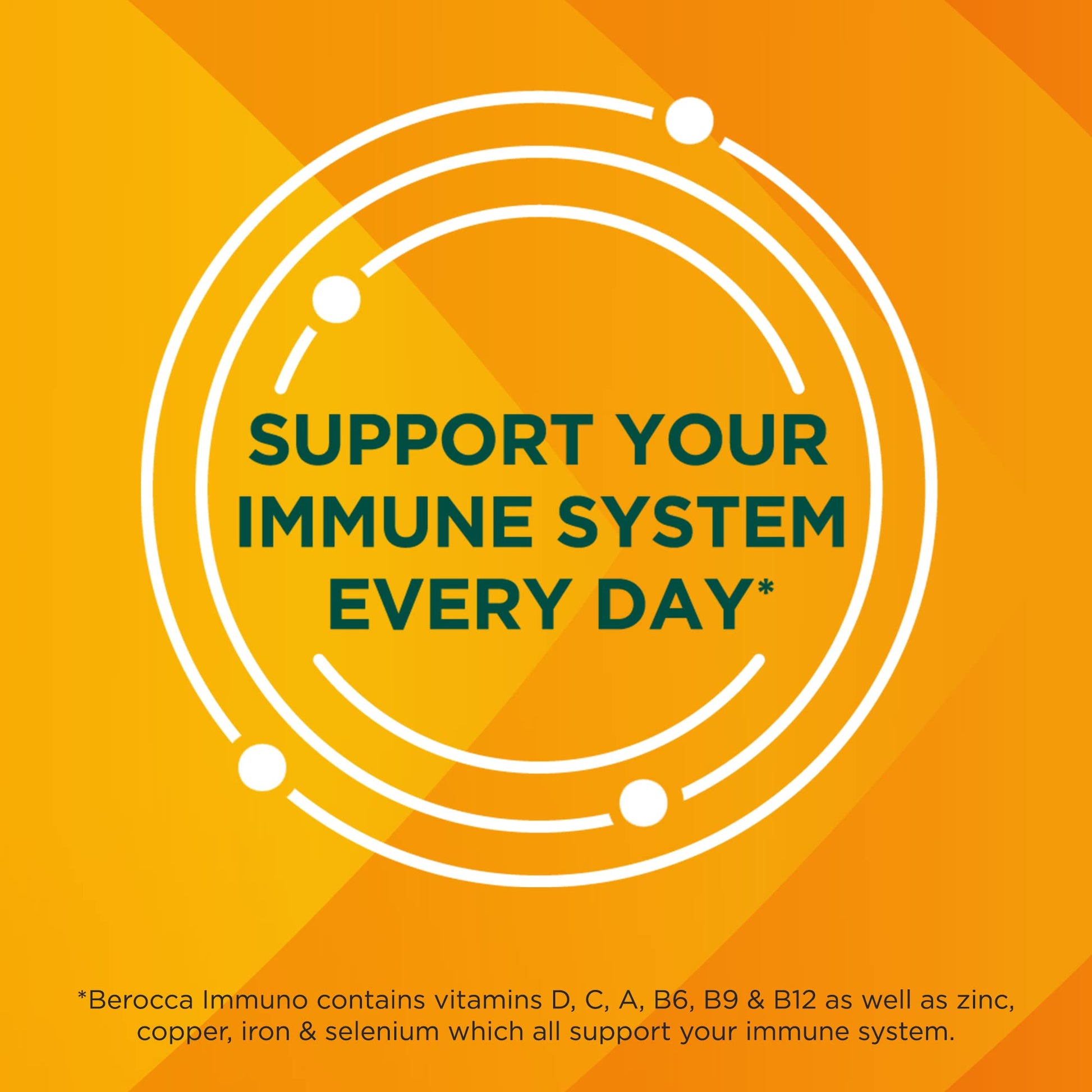 Berocca Immuno Effervescent Tablets, 11 Vitamins and Minerals, Including Vitamins D, C Berocca