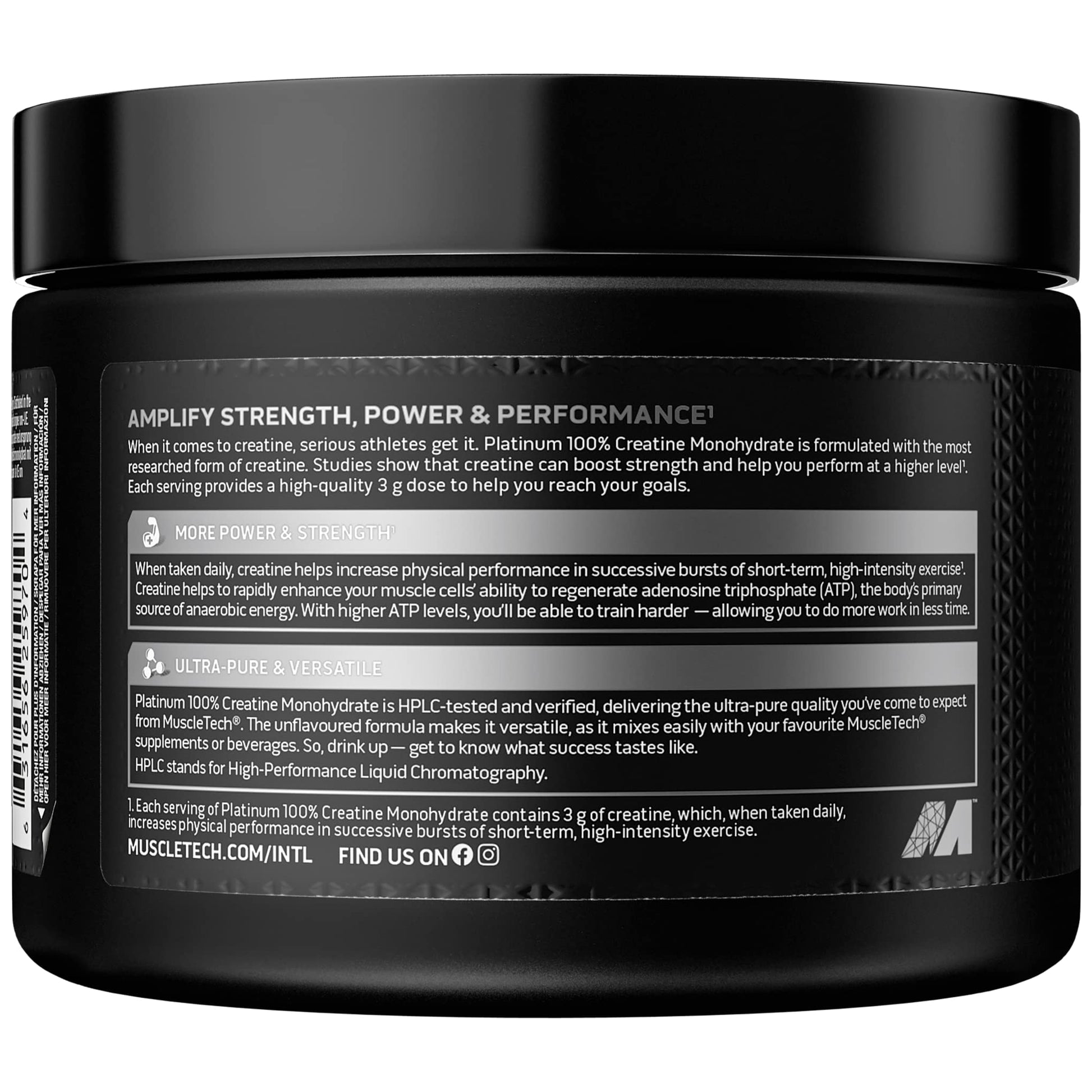MuscleTech Platinum 100% Creatine Monohydrate Powder, Pure Creatine, Increase Muscletech