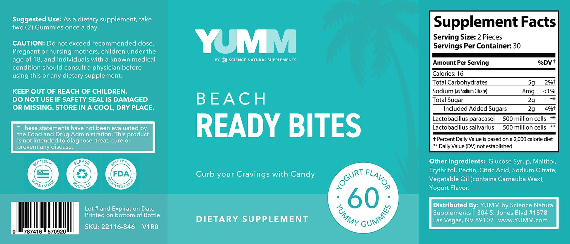 Science Natural Supplements Yumm Beach Ready Bites Formulated to Support Weight Science Natural Supplements