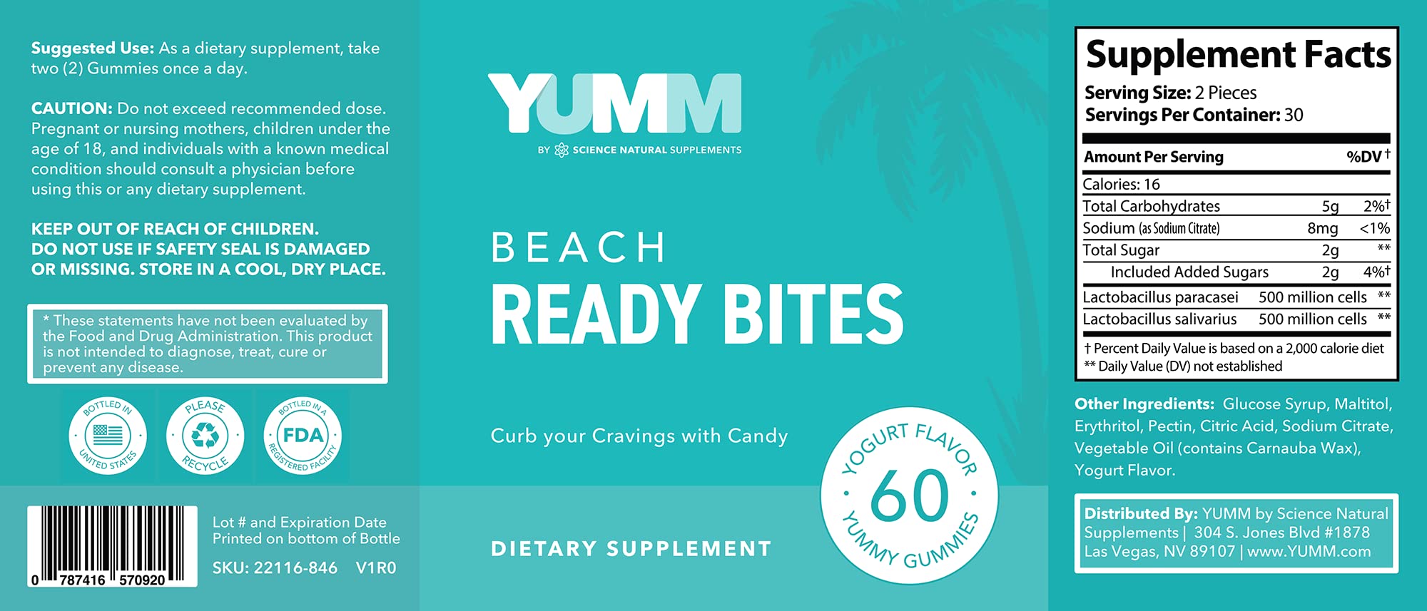 Science Natural Supplements Yumm Beach Ready Bites Formulated to Support Weight Science Natural Supplements