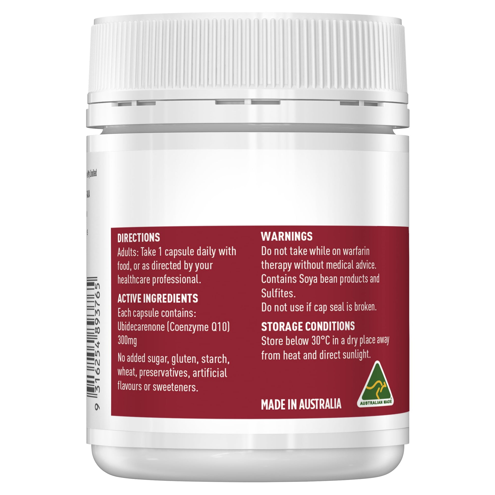 Healthy Care Ultra Strength 300mg Co Enzyme Q10 Capsules, Red, 60 Count | Supports Healthy Care