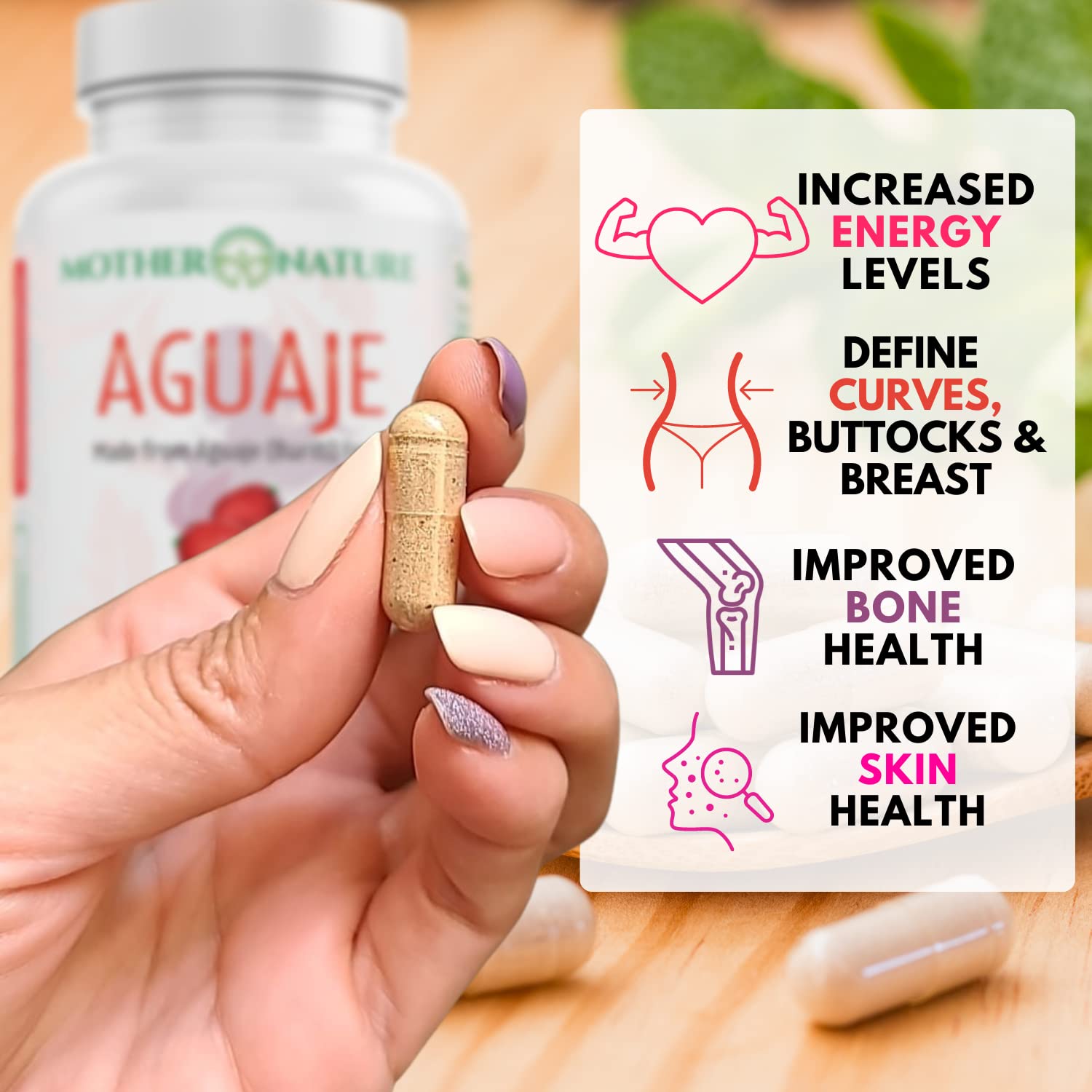 Mother Nature Organics Superfoods for Organic Living Feminine Vitality Duo: Aguaje and Maca Capsules Mother Nature Organics Superfoods for Organic Living