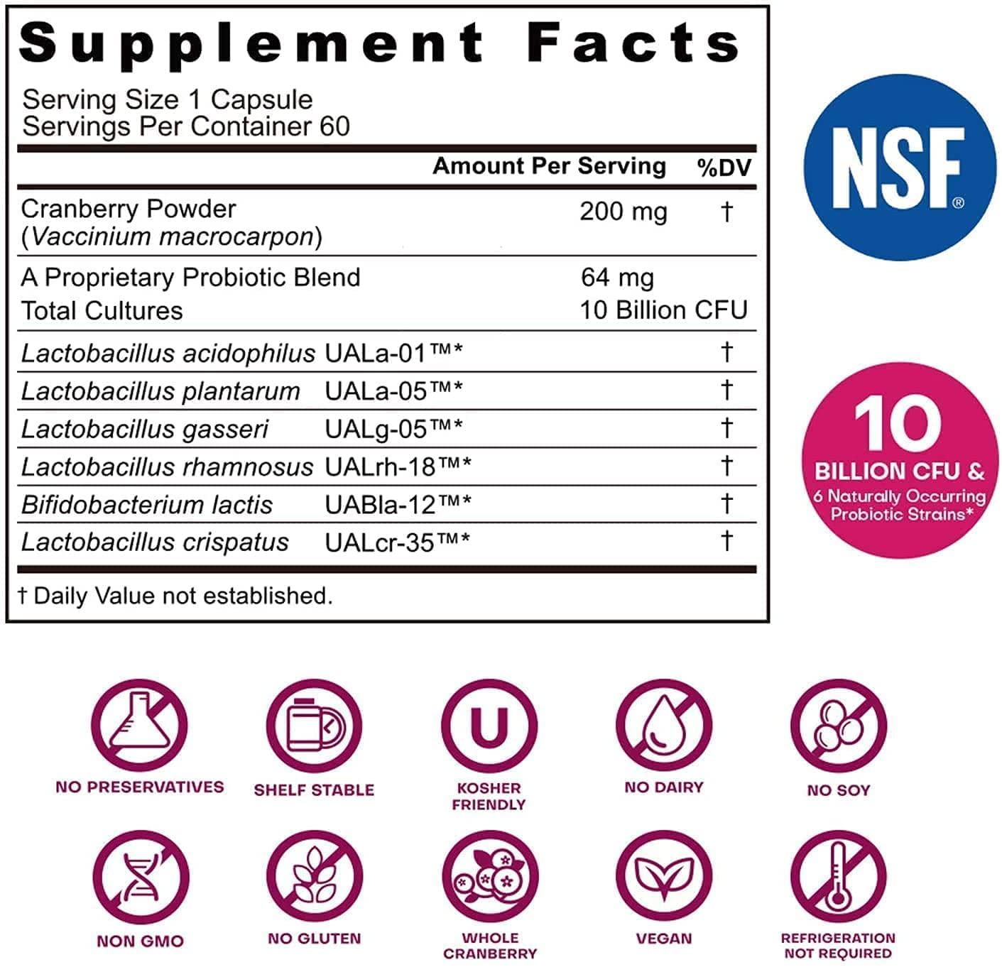 NutriCelebrity NutriFlora-Pro Probiotics for Women, Vaginal, Urinary Health, Immune System Digestive Nutricelebrity