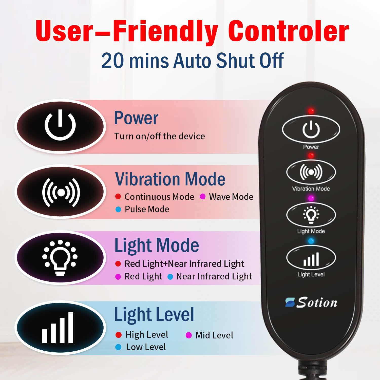Sotion Red Light Therapy Belt with Massage-Red Light Therapy for Body&Near Infrared Light Therapy comrelax