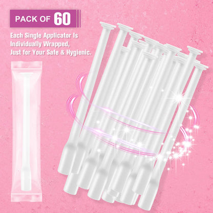 (60 Counts) Nieteyrue Suppository Applicator for Women Fit to Size 00 Cap-sules Soft Tip Auxiliary Tool