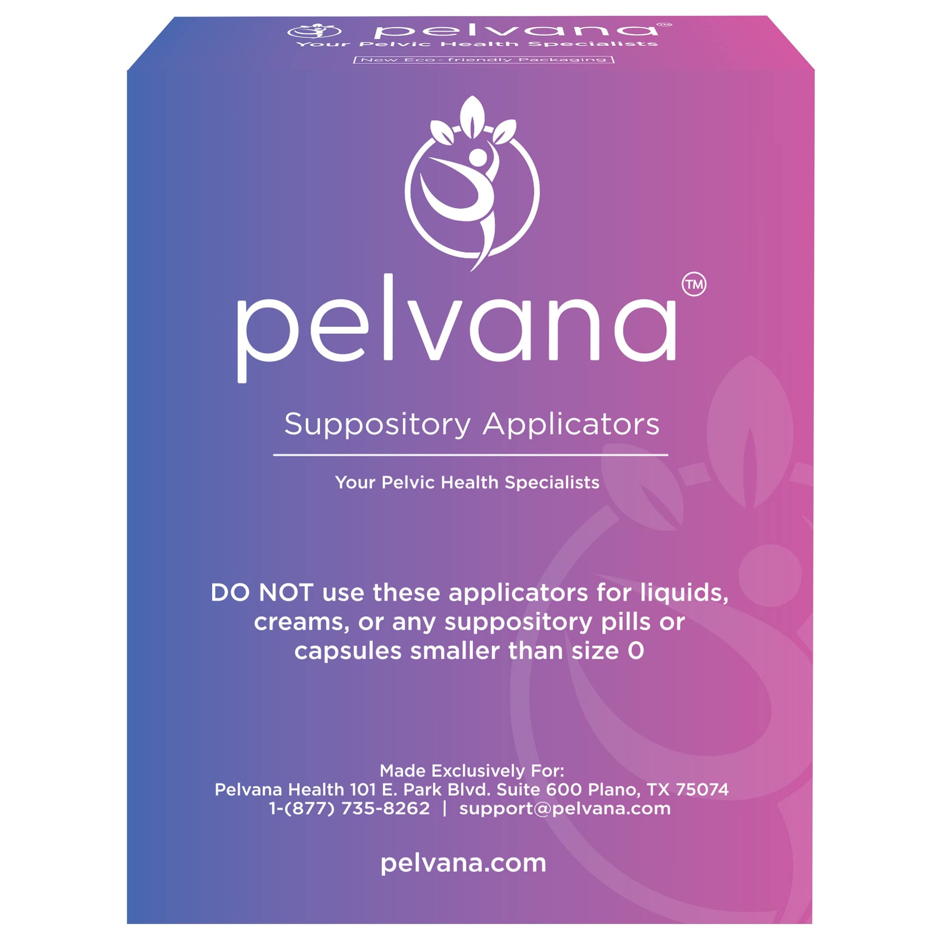 Pelvana Suppository Applicators for Women - (30 Pack) - Fits Size 0 and 00 Capsules - Often Used Pelvana
