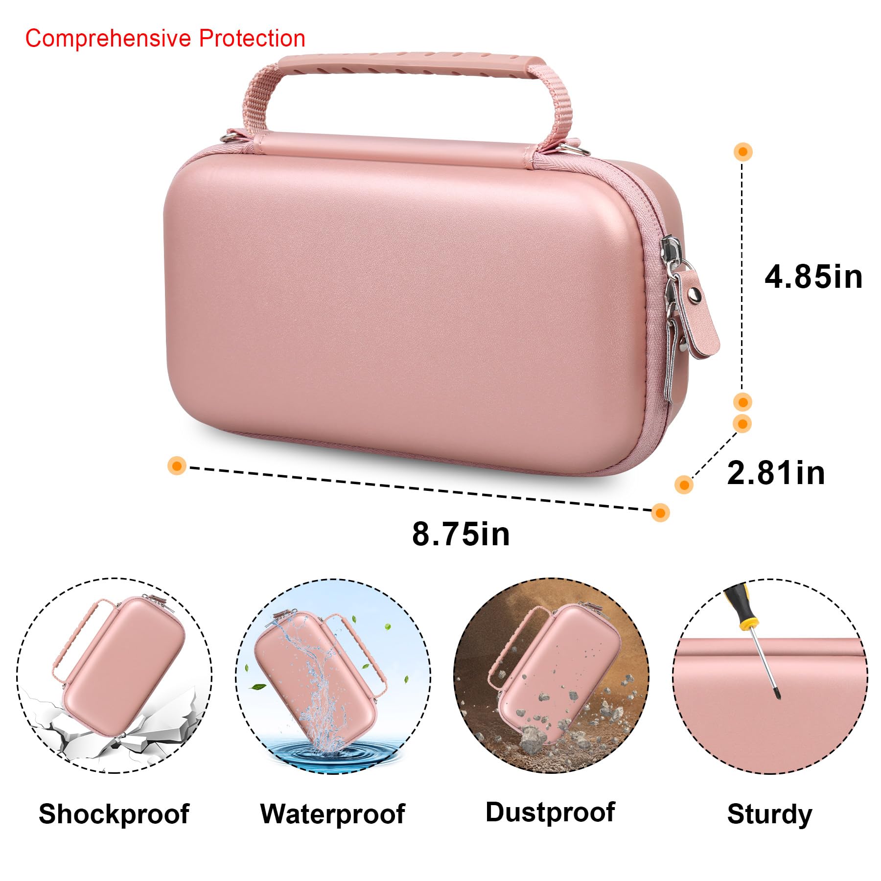 Elonbo Carrying Case Compatible with Portable Handheld Inhaler Nebulizer Machine Elonbo