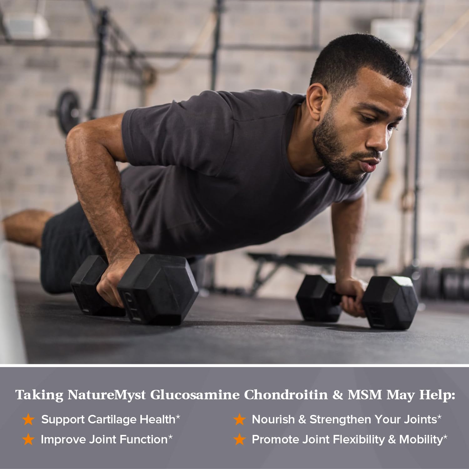 NatureMyst Glucosamine Chondroitin & MSM, Turmeric, Boswellia, Collagen, Hyaluronic NatureMyst