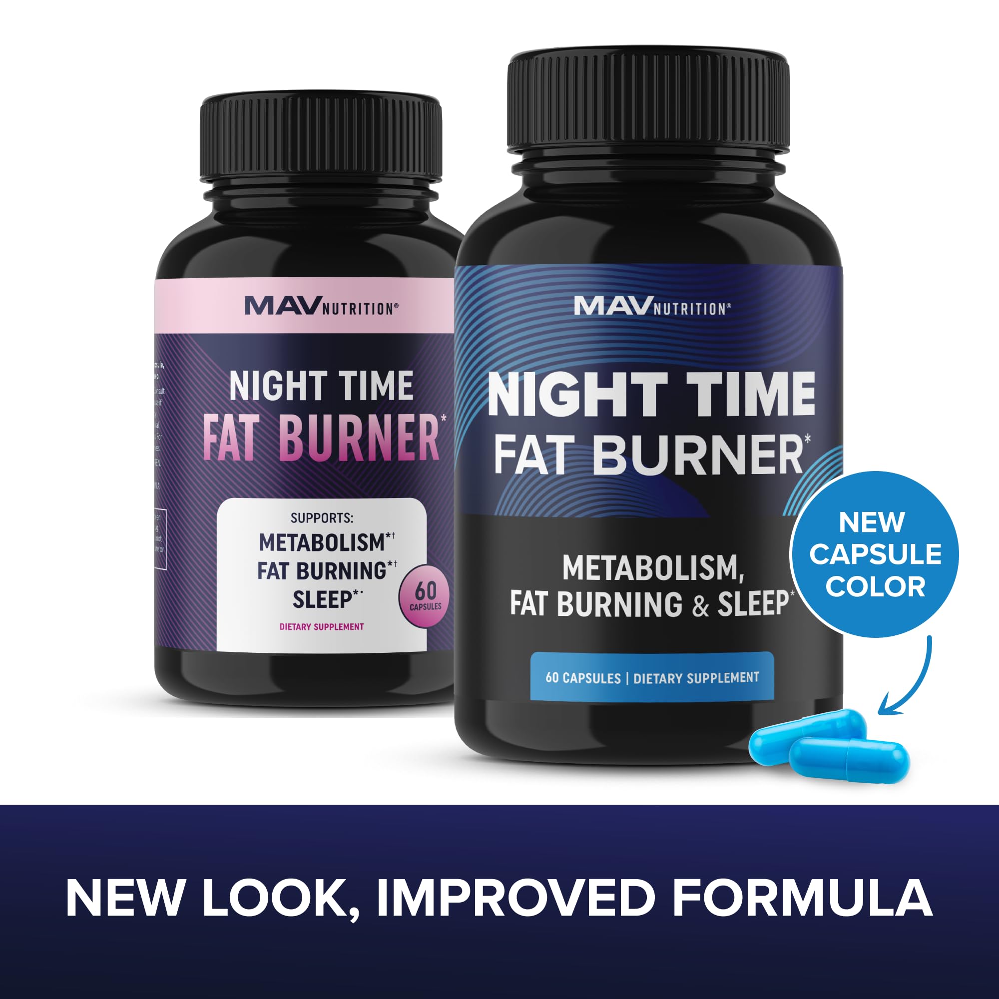 Night Time Fat Burner | Weight Loss Support for Women | Appetite Suppressant, Carb Block MAV NUTRITION