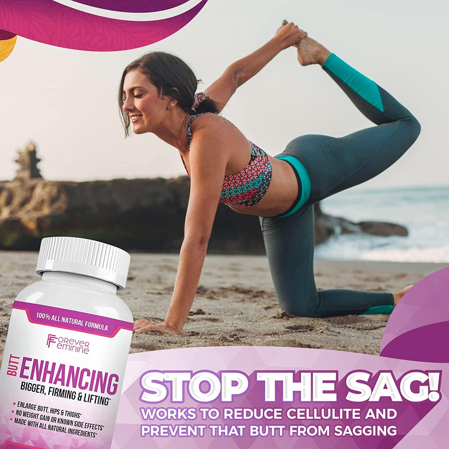 Forever Feminine Premium Butt Enhancement Pills - Booty Enlargement Pills - Shape Forever Feminine