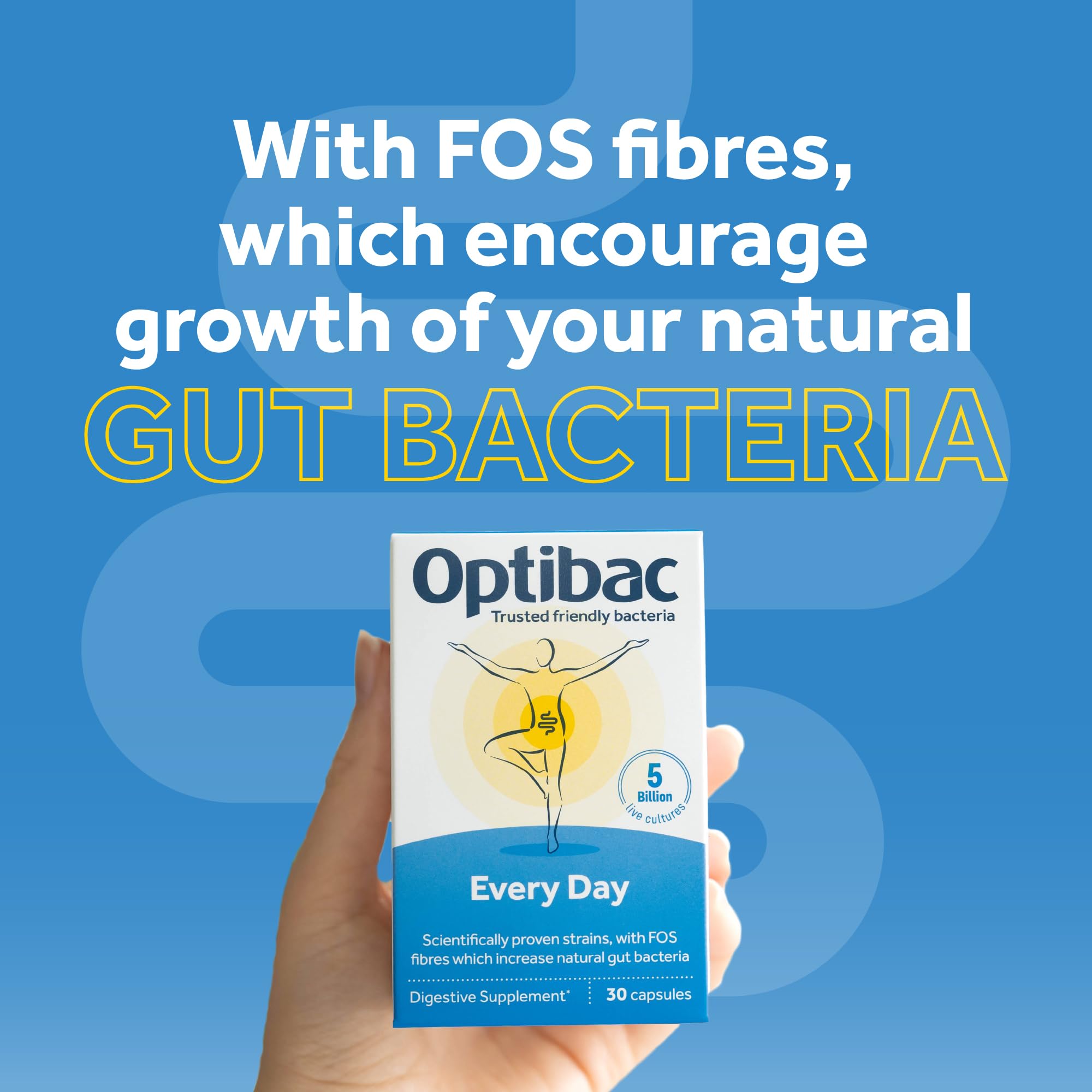 Optibac Probiotics Every Day - Digestive Probiotic Supplement with 5 Billion Bacterial OptiBac