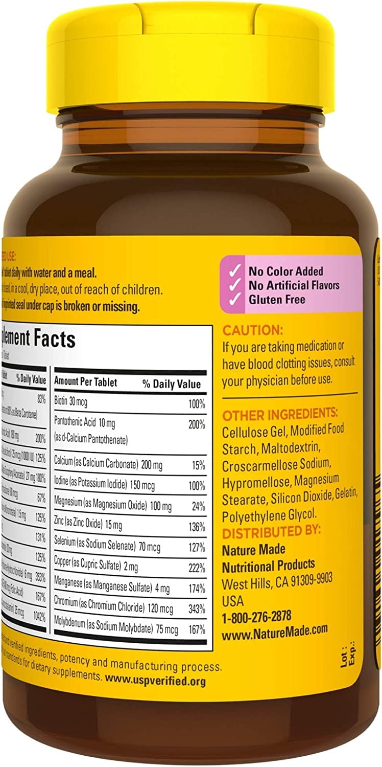 Nature Made Multi for Her 50+ Vitamin/Mineral Tablets 90 ea (Pack of 4) Nature Made