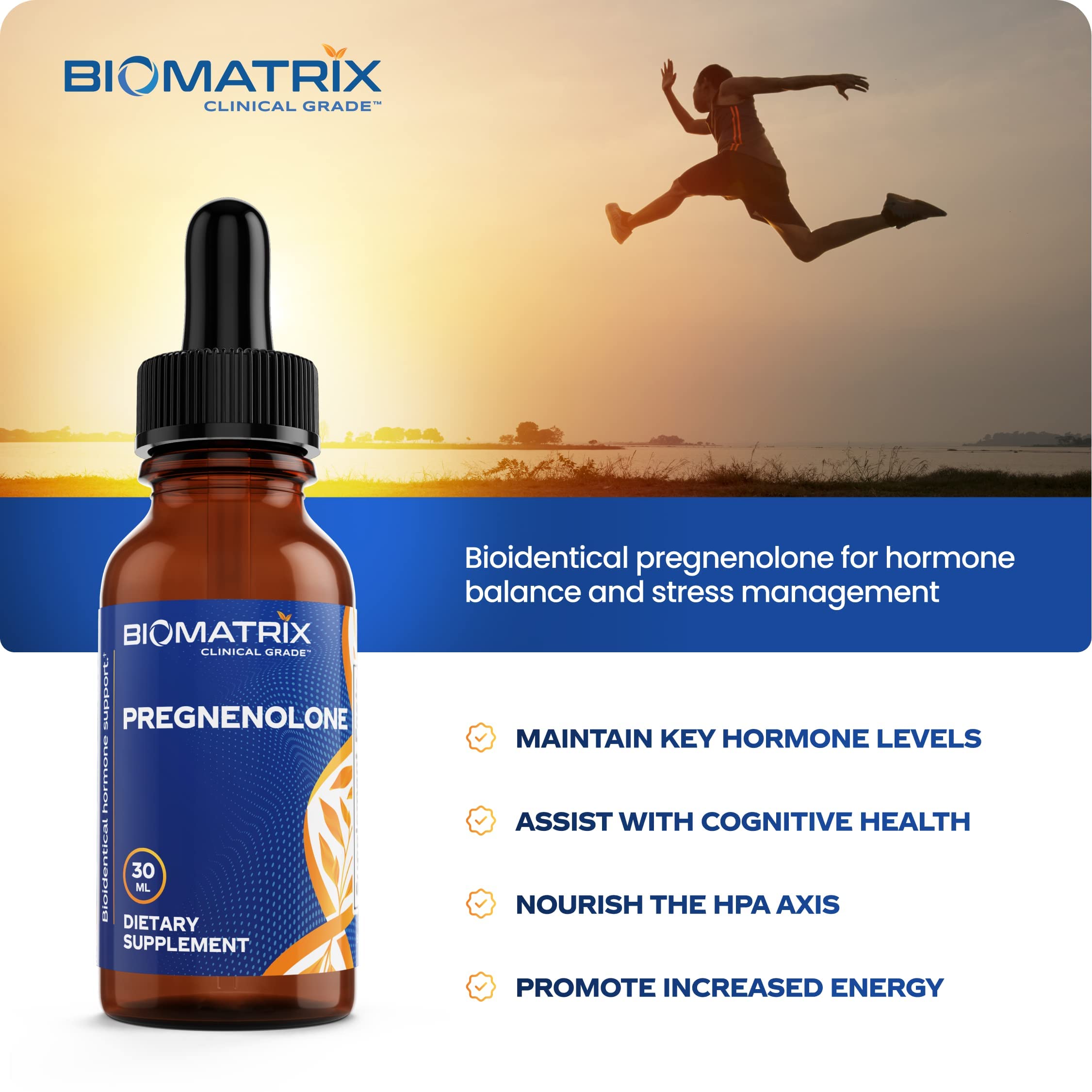 BioMatrix Pregnenolone 2.4 mg Per Dose, 1,200 mg Total (Equivalent to 3,000 mg of Oral BioMatrix