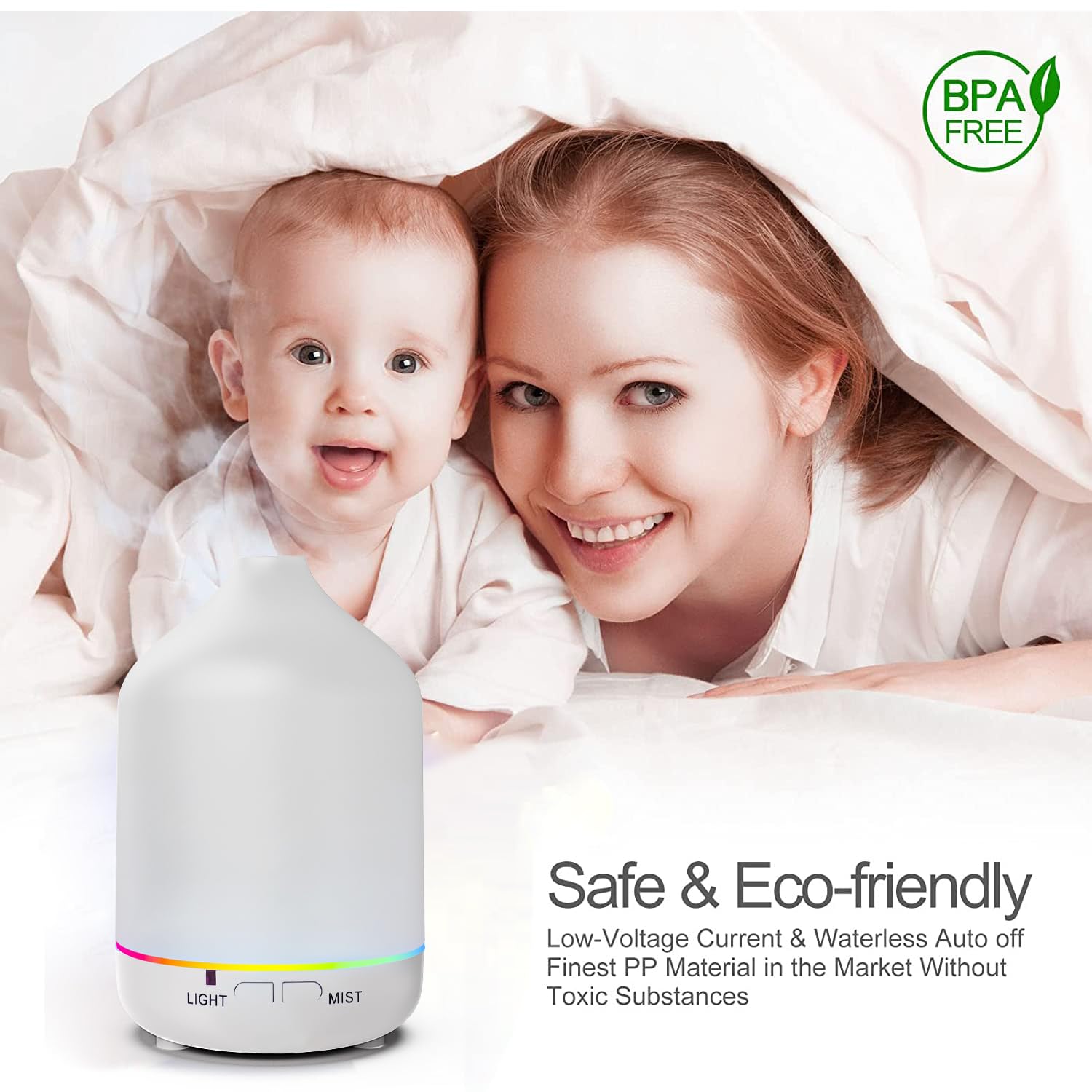 Diffusers 200ml Resin Colorful Essential Oil Diffuser with Adjustable Mist Mode,Auto Off Aroma Diffuser Otheya