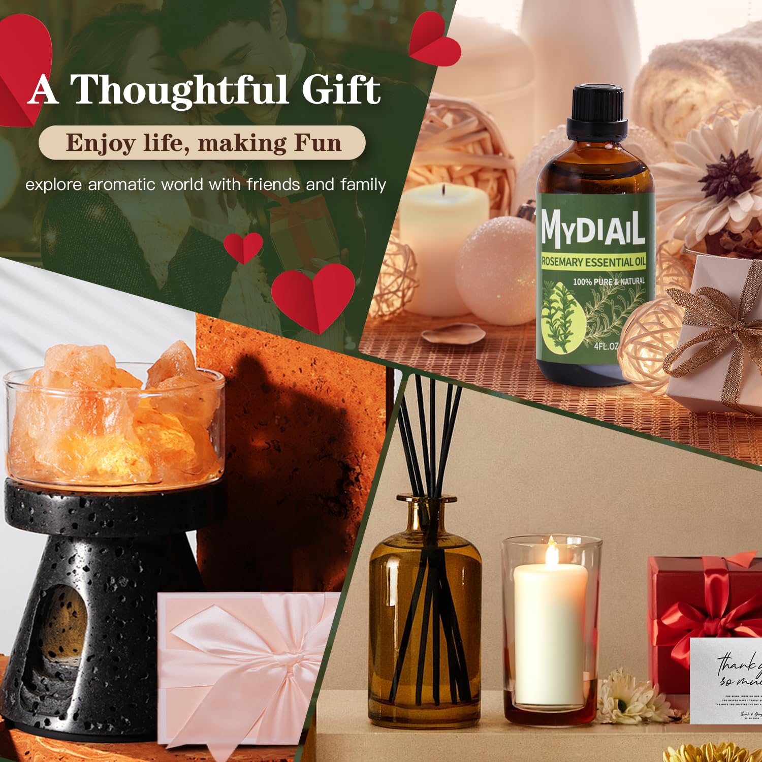 MYDIAIL Rosemary Essential Oil 4oz Pure Rosemary Oil 100% Natural Premium Essential Oil MYDIAIL