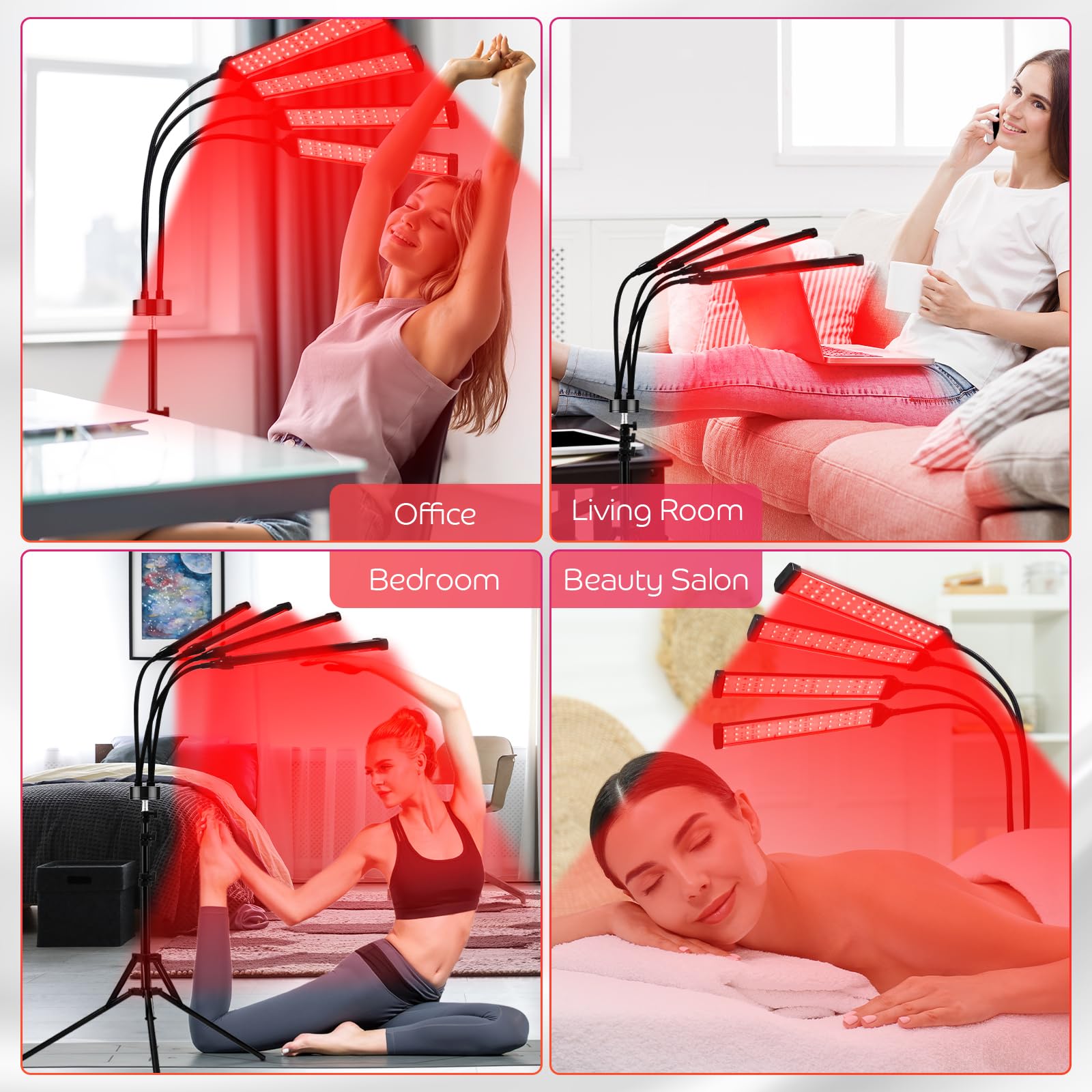 Red Light Therapy for Body, 180LEDs Red Light Therapy Lamp with Tripod, 3-in-1 Chip Designed 660nm ＆850nm Devowellte