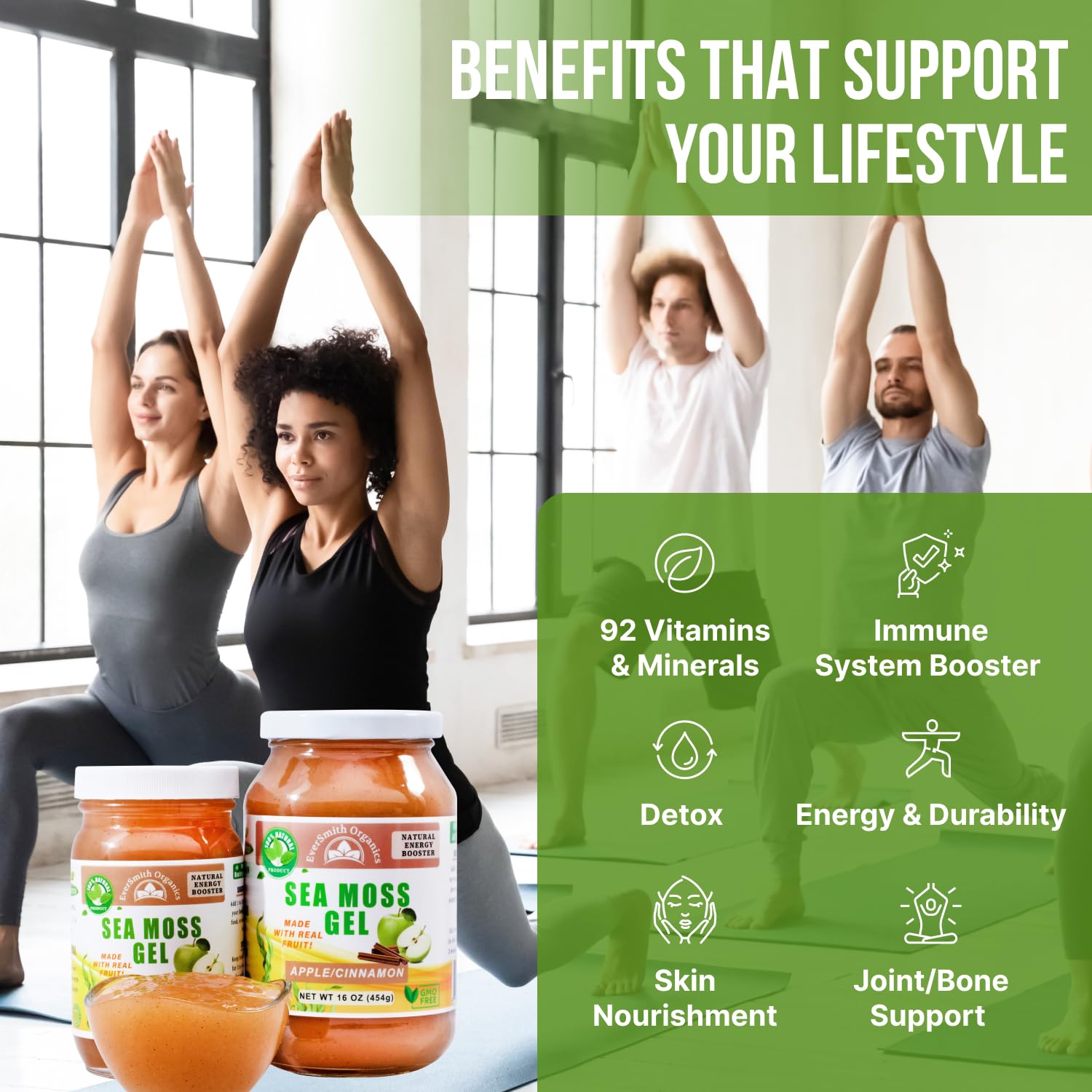 EverSmith Organics - Wildcrafted Irish Sea Moss Gel | Made in USA | Rich in Vitamins EverSmith Organics