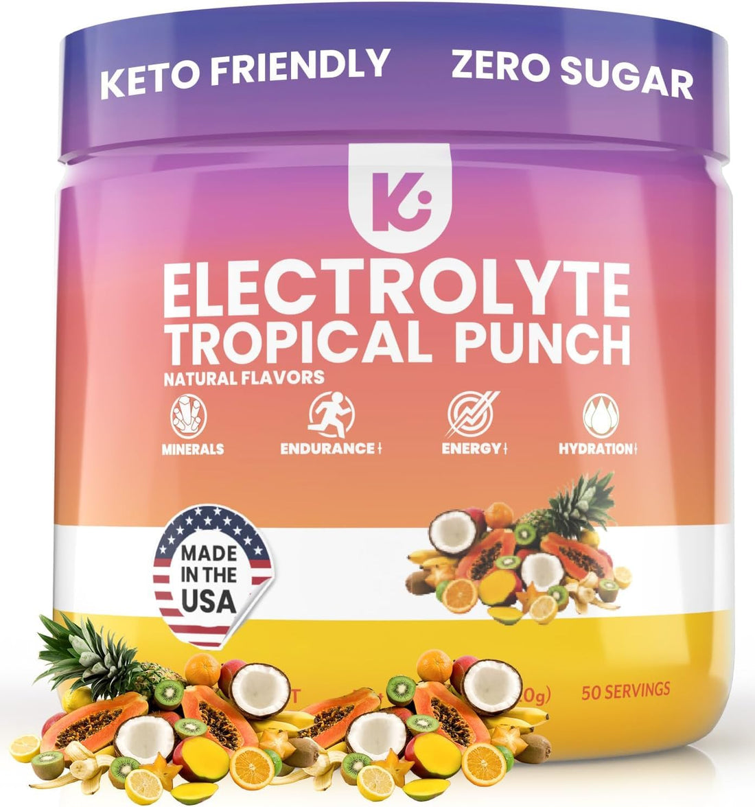 Keppi Keto Electrolytes Powder No Sugar | Zero Carbs | Made in USA | Advanced Hydration