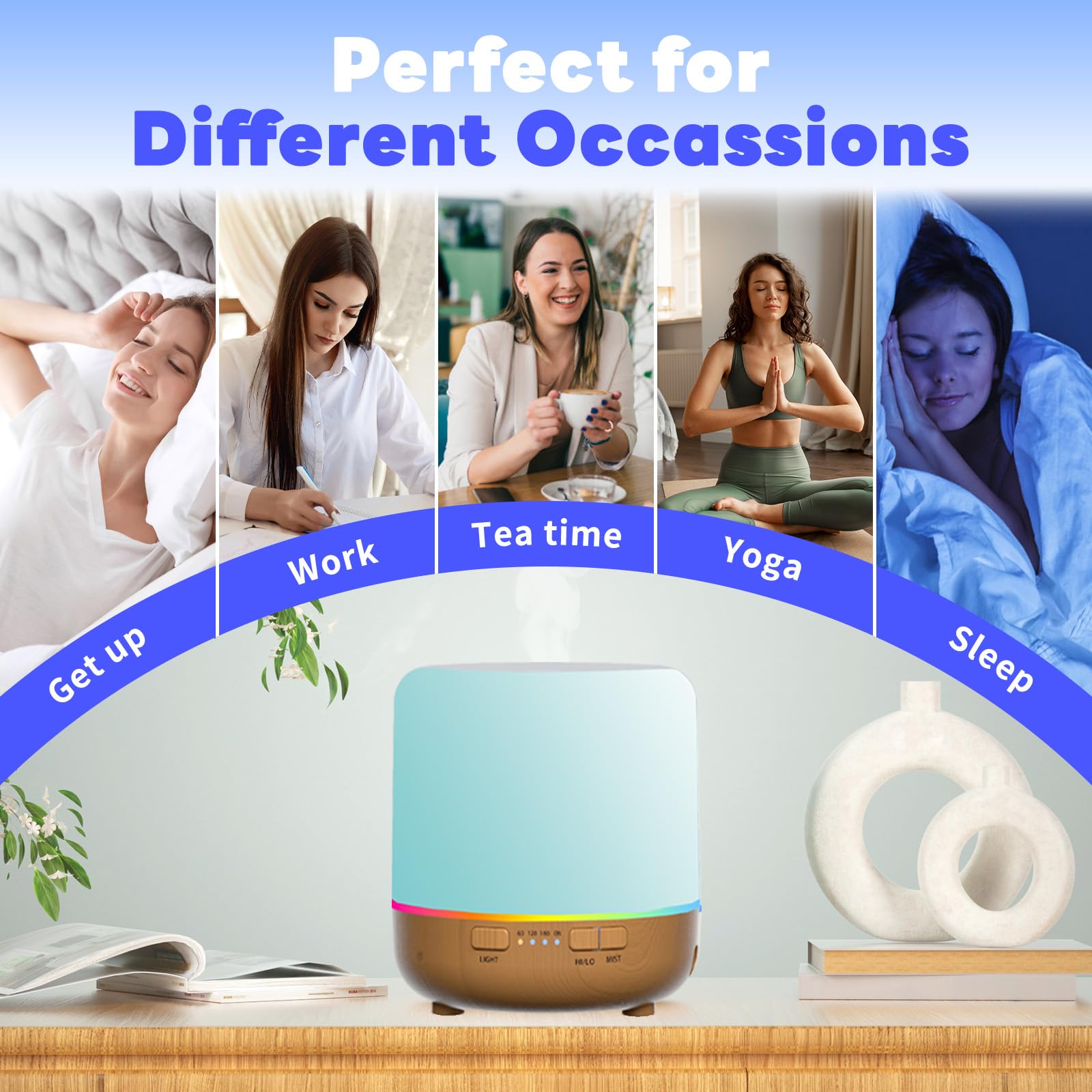 Otheya Scent Essential Oil Diffuser 2 Pack Max 200 ML Ultrasonic Cool Mist Humidifiers and Aromatherapy Otheya