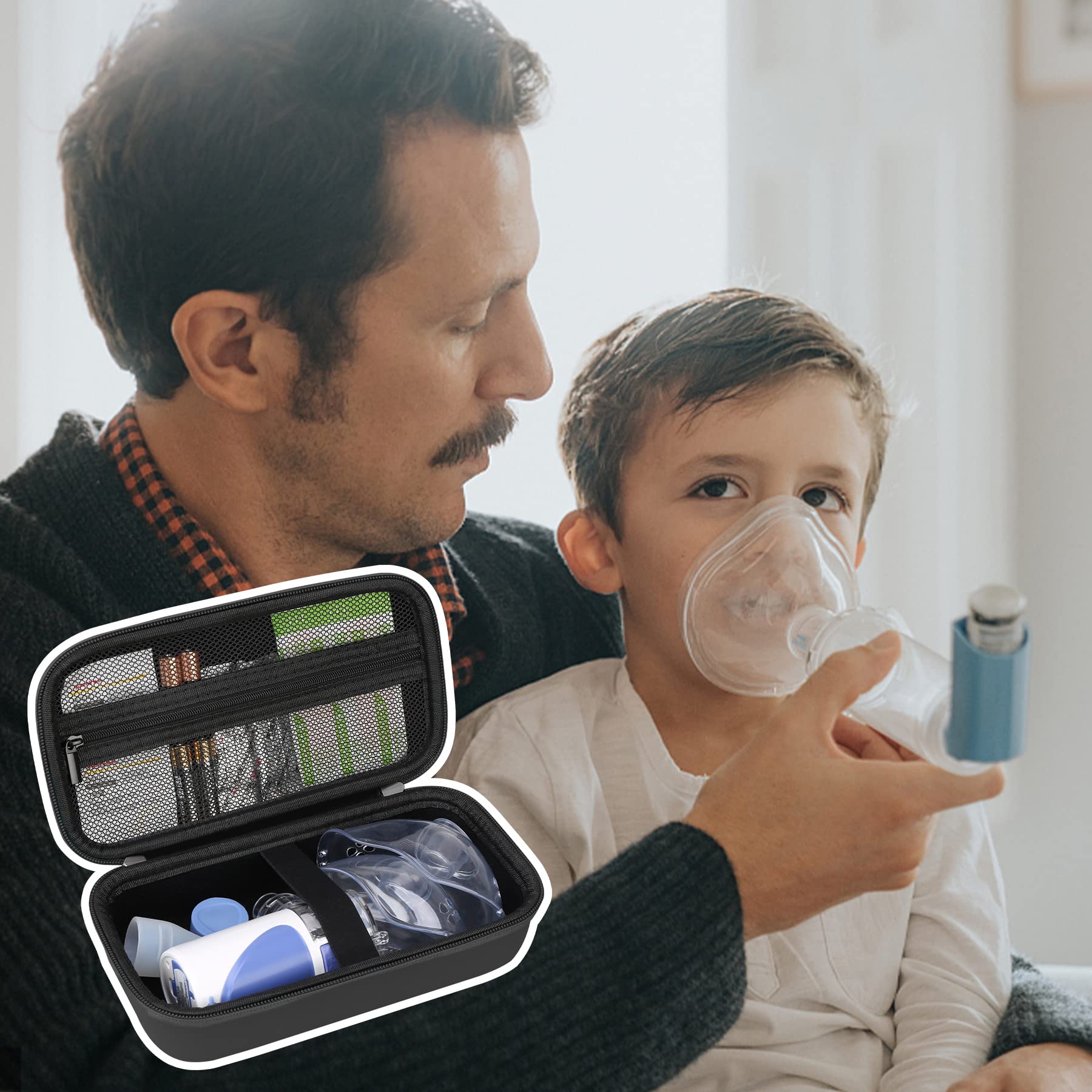Elonbo Carrying Case for Portable Handheld Inhaler Nebulizer Machine for Adults and Kids Elonbo