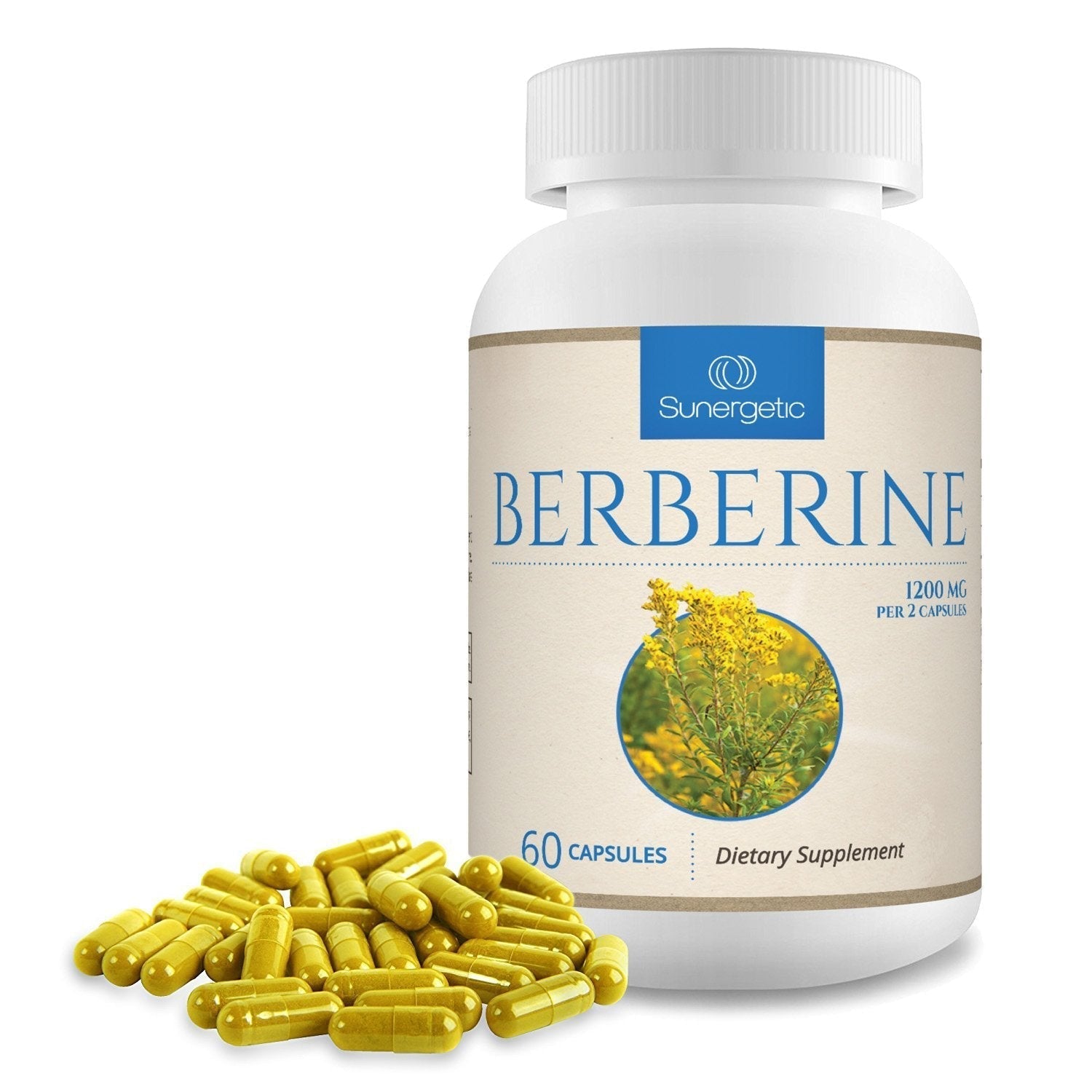 Premium Berberine Supplement - 1200mg of Berberine Per Serving - Berberine HCL Sunergetic